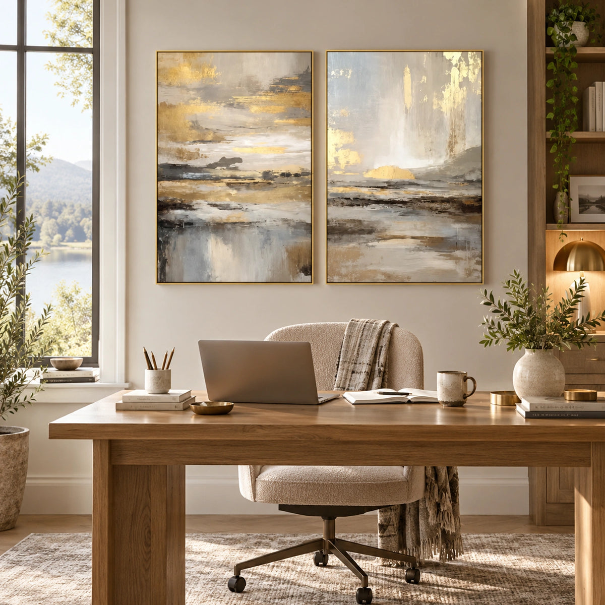 Abstract Textured Wall Art Set of 2 #AT196