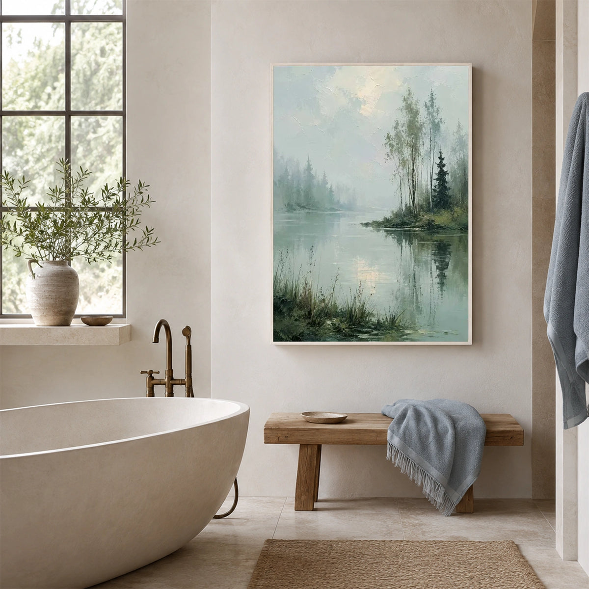 Ocean And Sky Abstract Wall Art #OS229