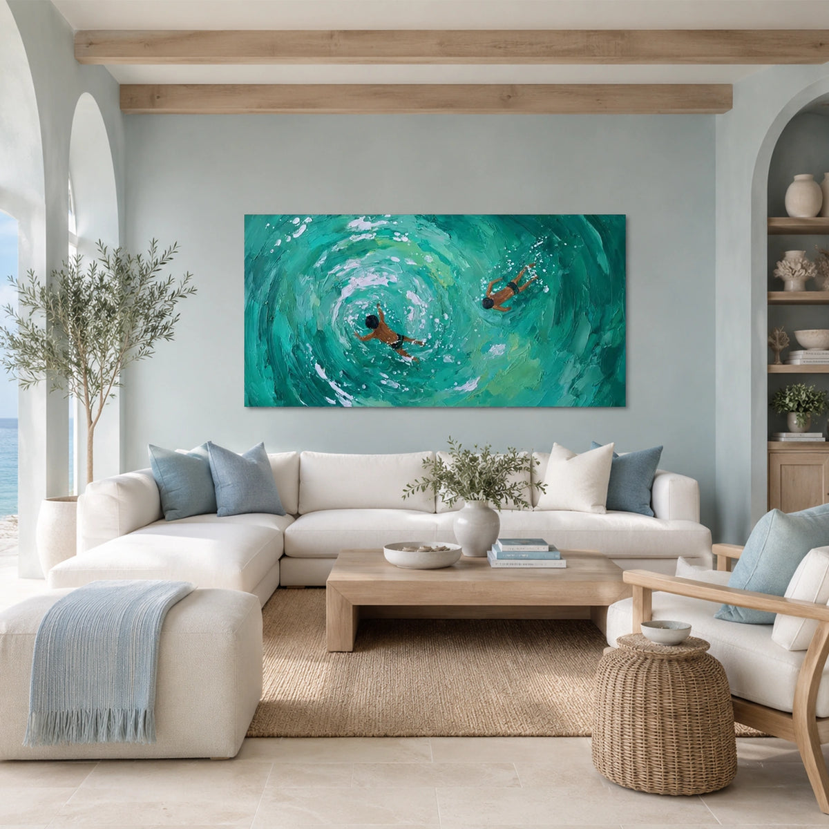 Swimming Sports Textured Wall Art #MS135