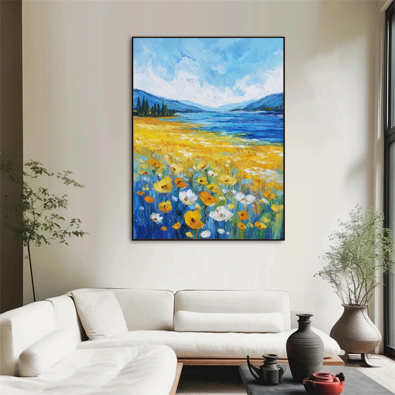 Flower Abstract Textured Wall Art #FP193