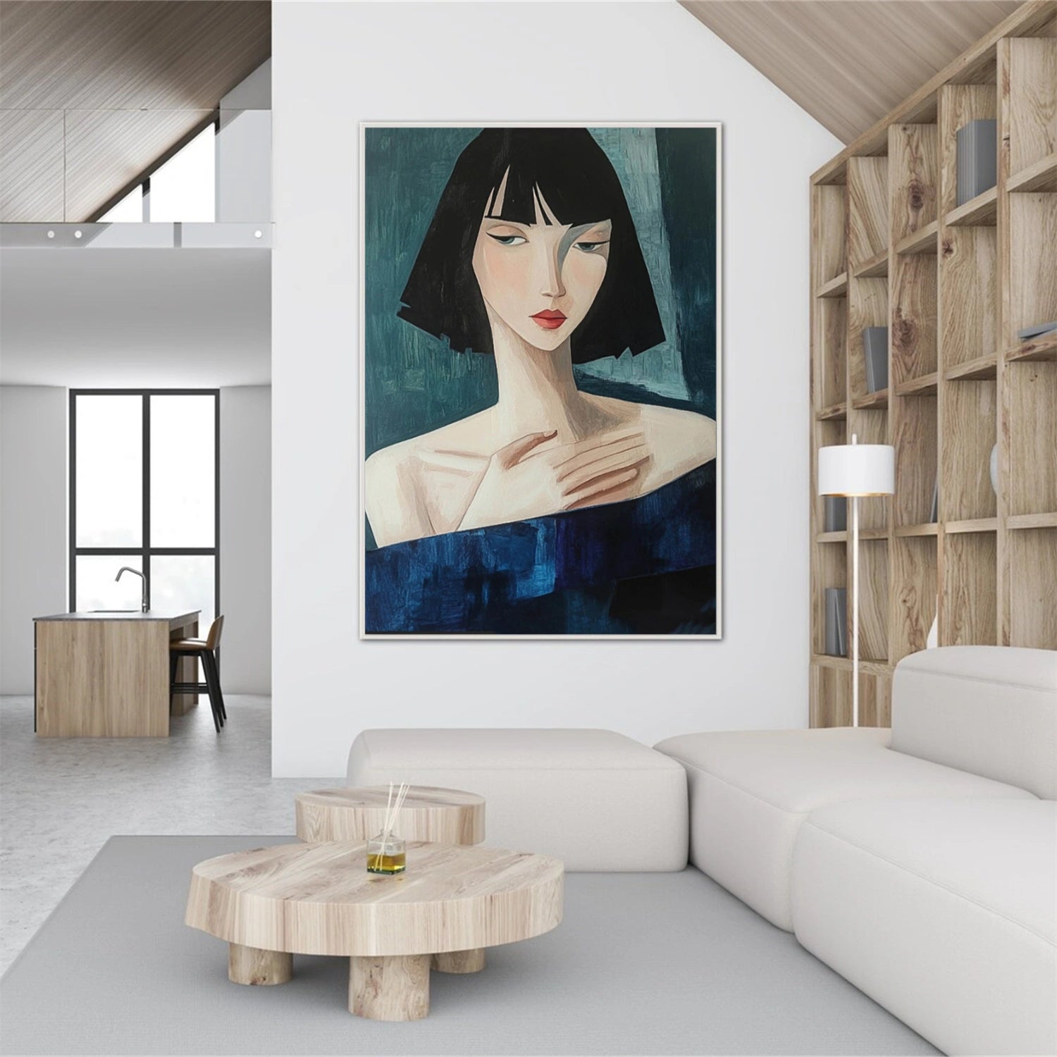 Abstract Portrait Canvas Art #AE111
