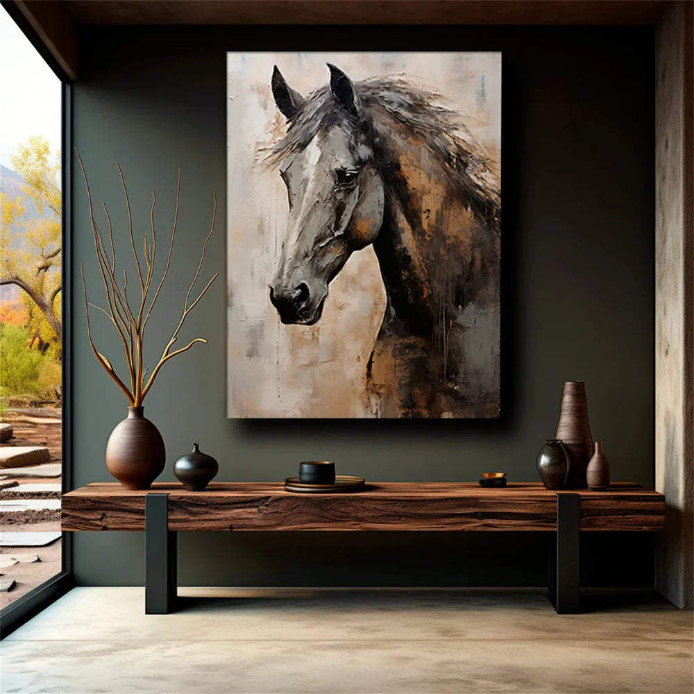 Animal Textured Canvas Art Painting #AC022
