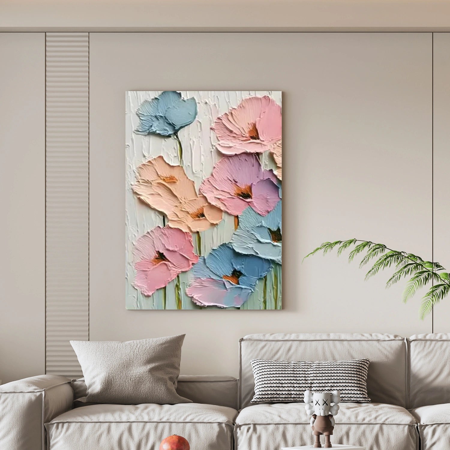 Flower Abstract Textured Wall Art #FP127