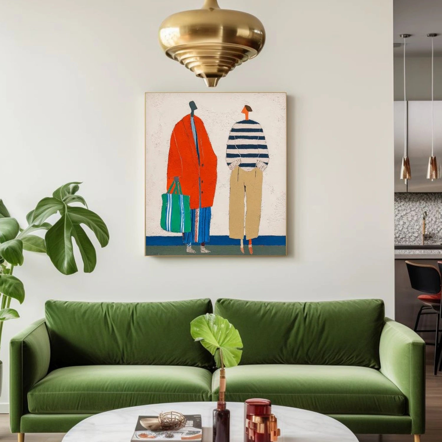 Abstract Portrait Canvas Art #AE103