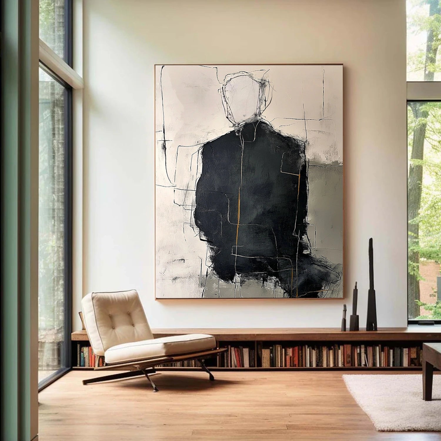 Abstract Portrait Canvas Art #AE116