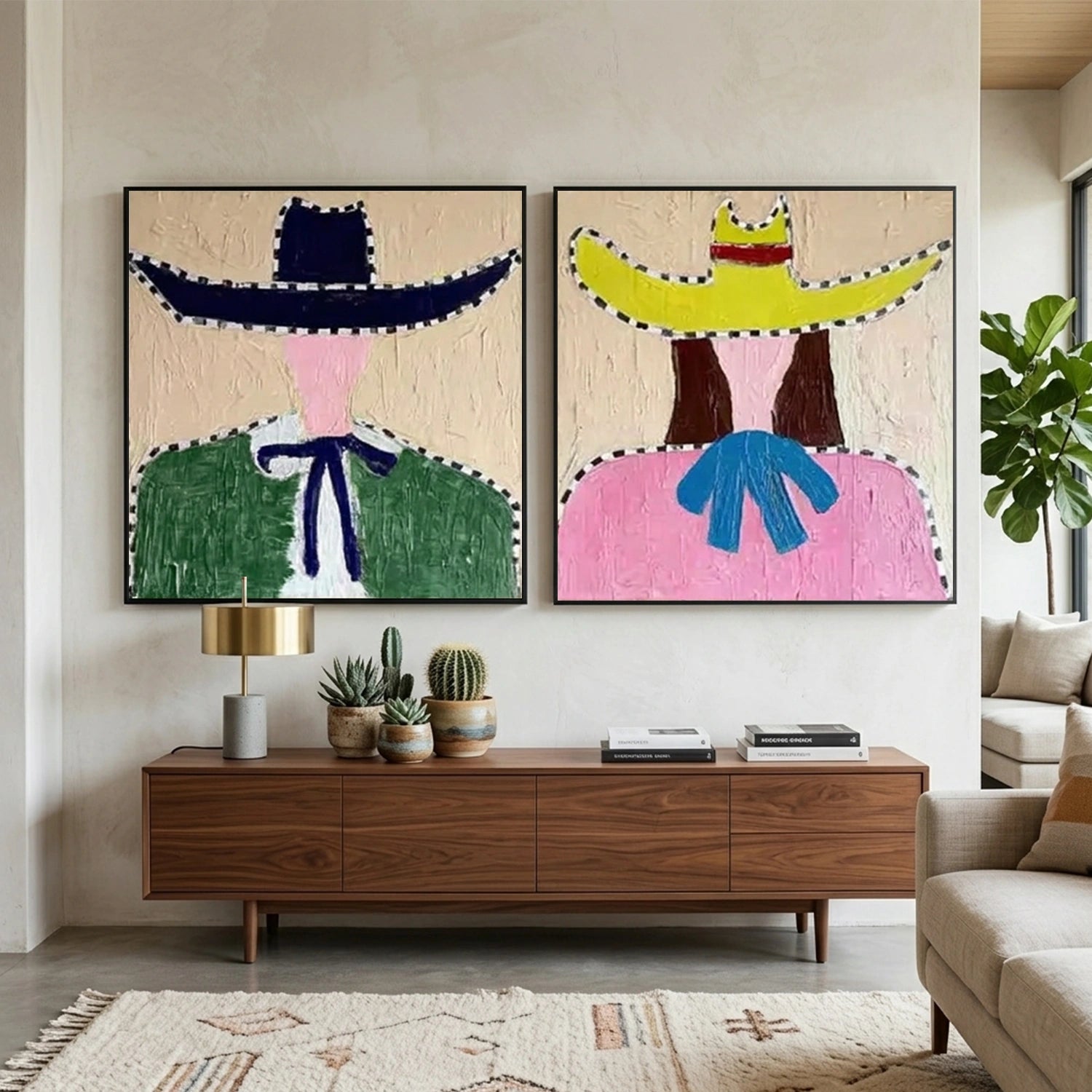 Vintage Americana Art Set of 2 #VT066