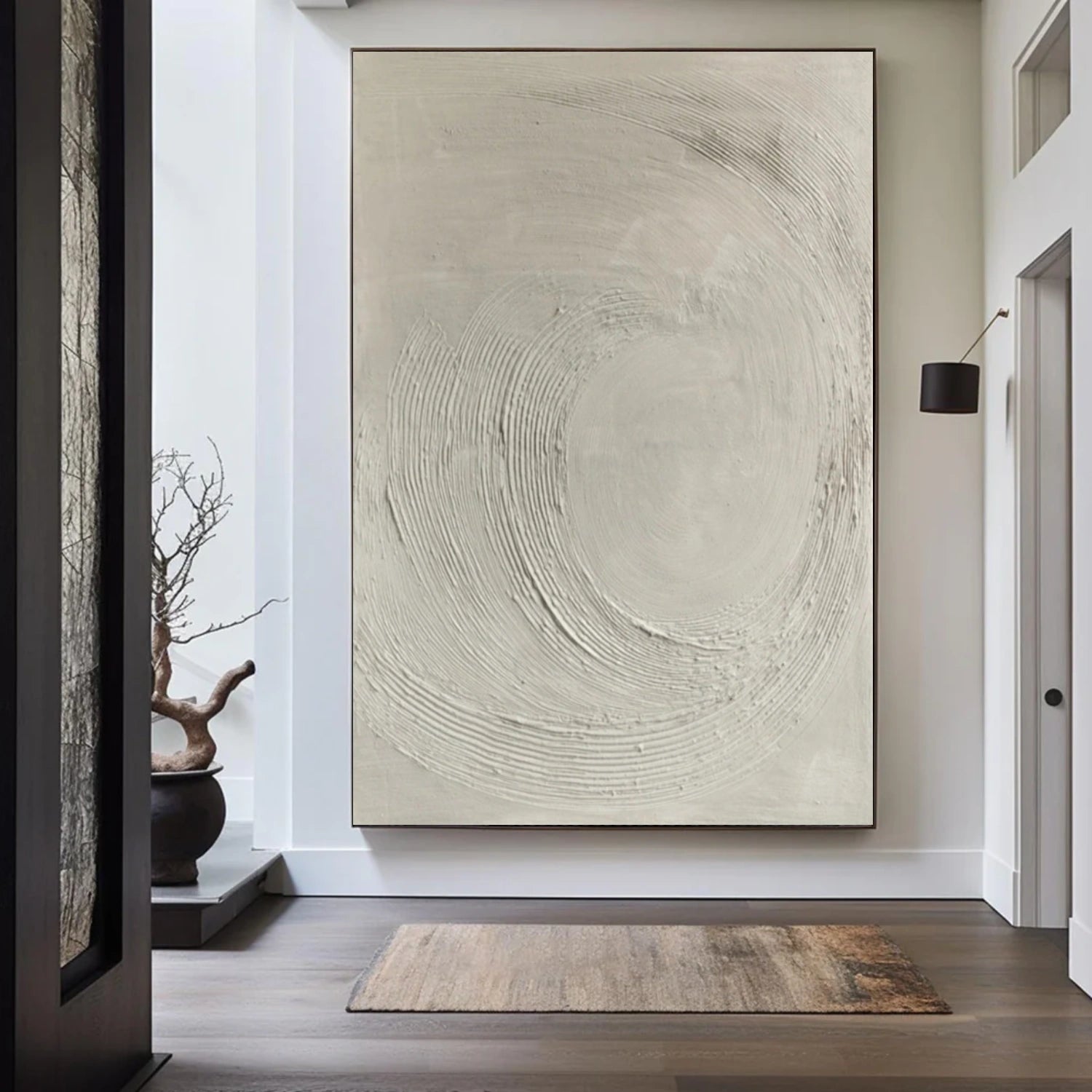 Beige and White Minimalist Canvas Art #MT159