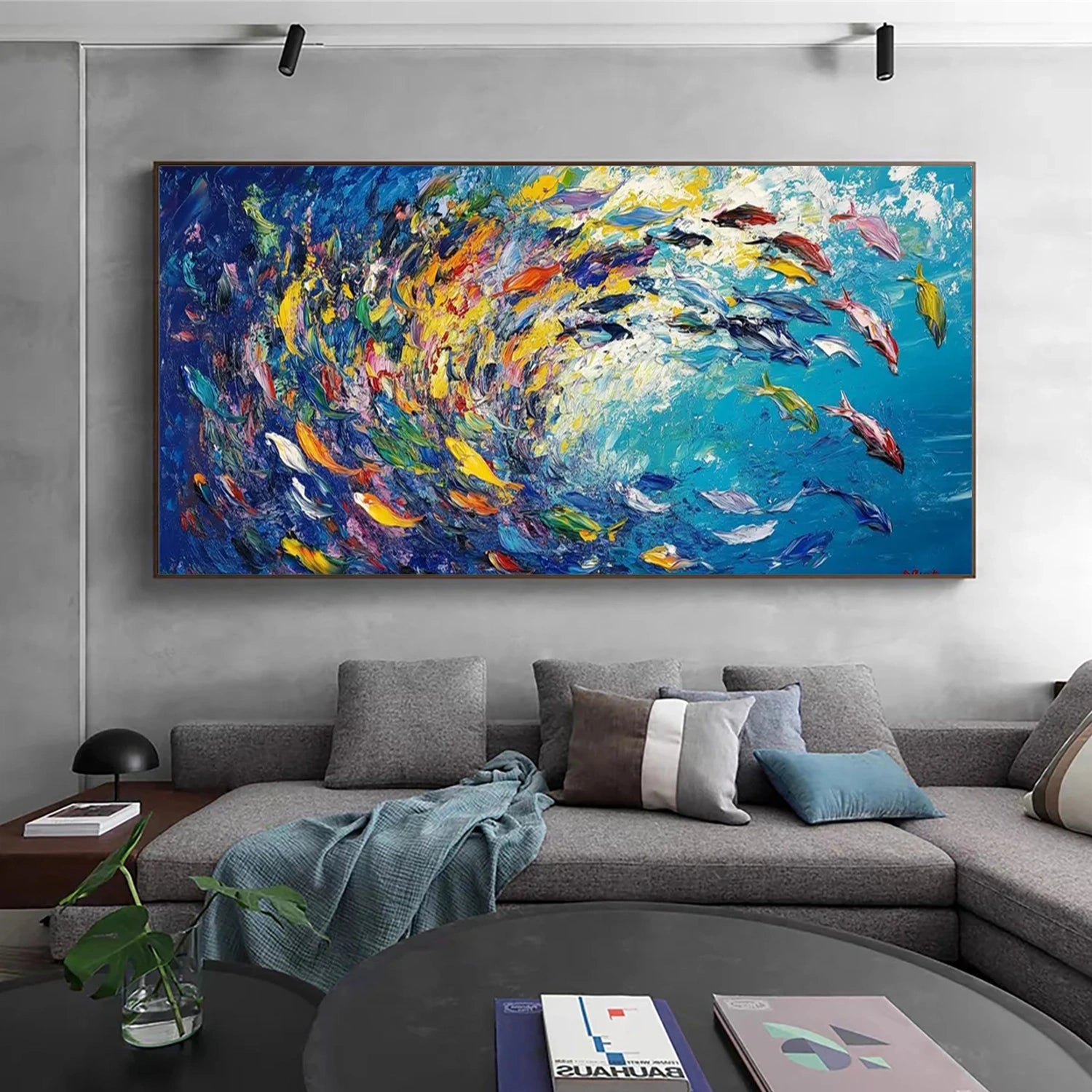 Abstract Animal Fish Textured Wall Art #AC039