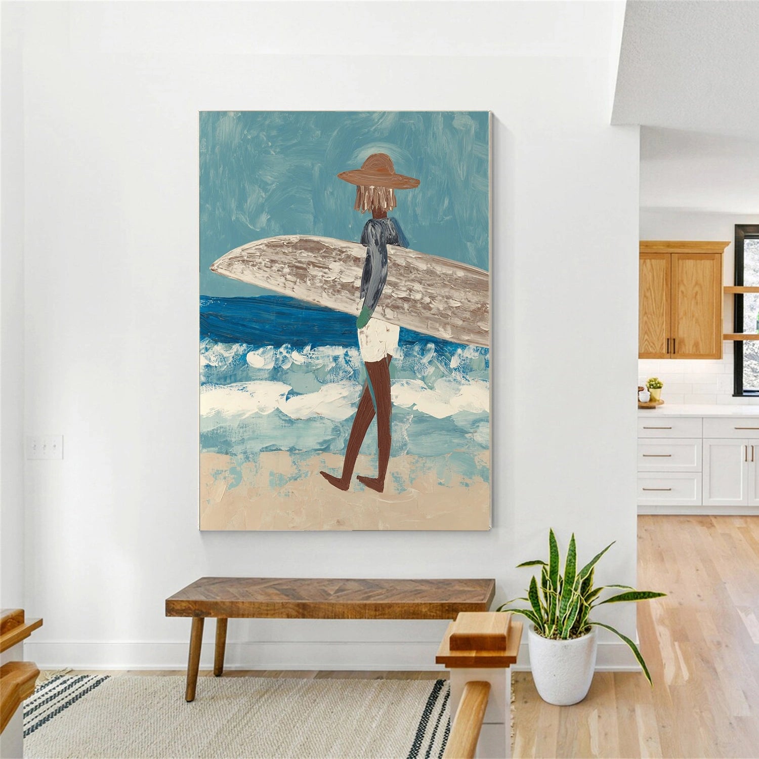 Abstract Portrait Canvas Art #AE096