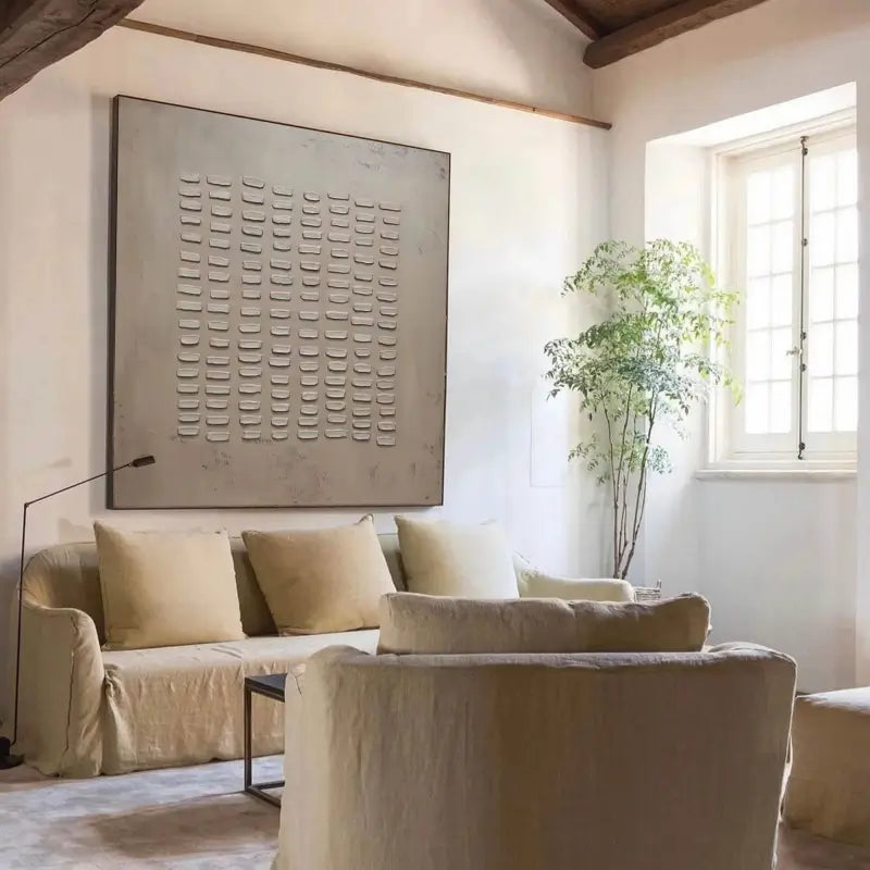 Beige Wabi Sabi Texture Canvas Art #WS007