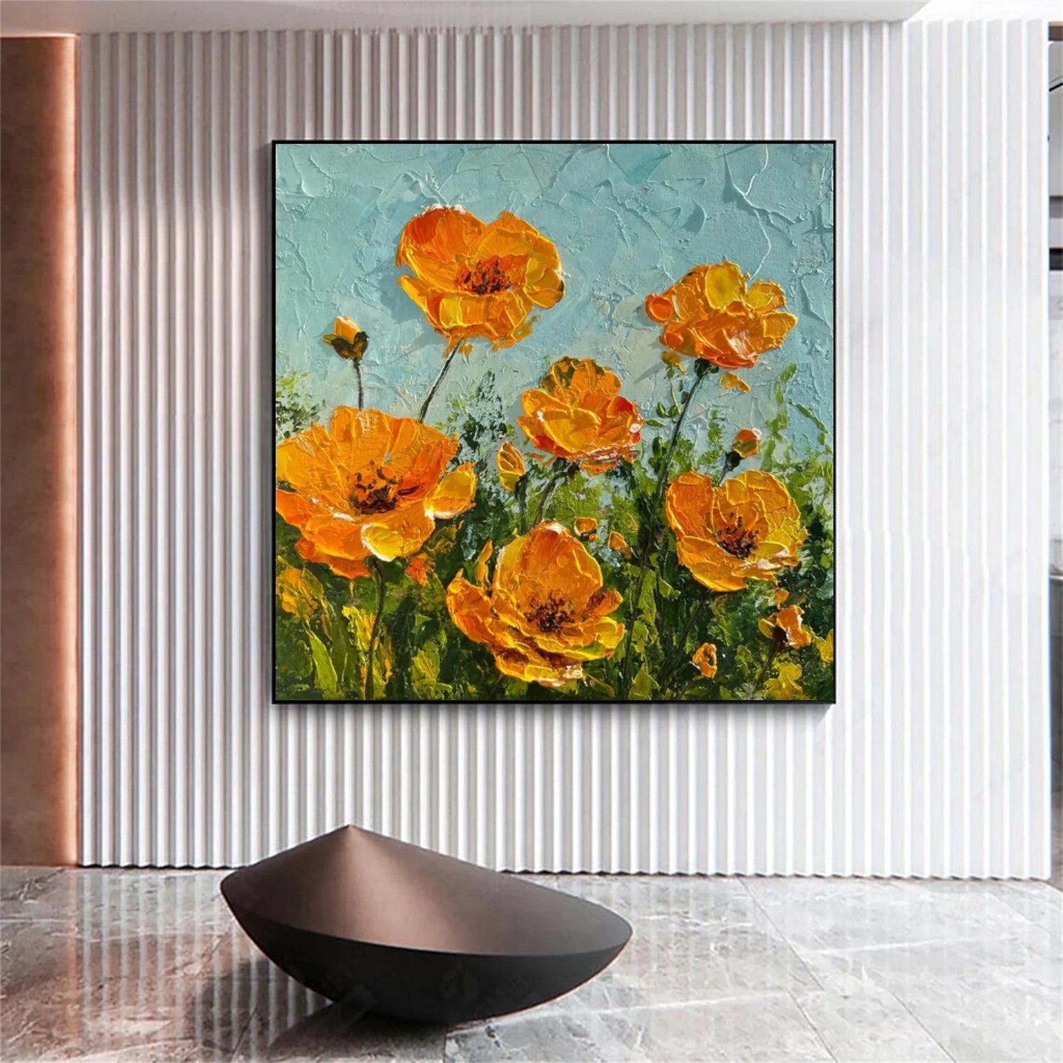 Flower Abstract Textured Wall Art #FP121