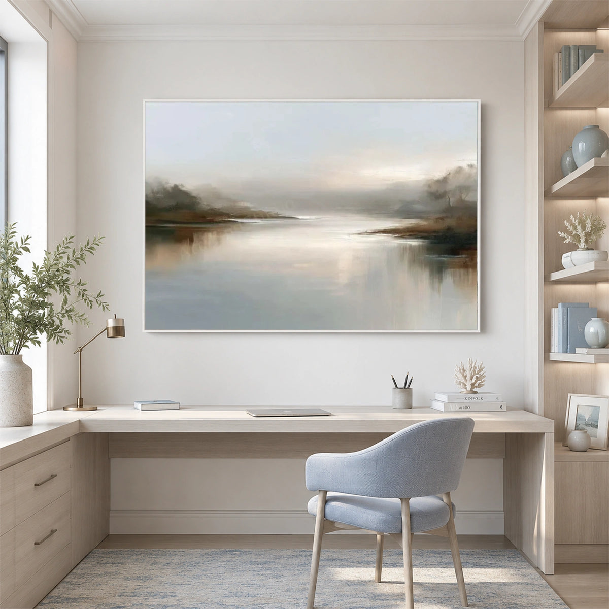 Ocean And Sky Abstract Wall Art #OS247