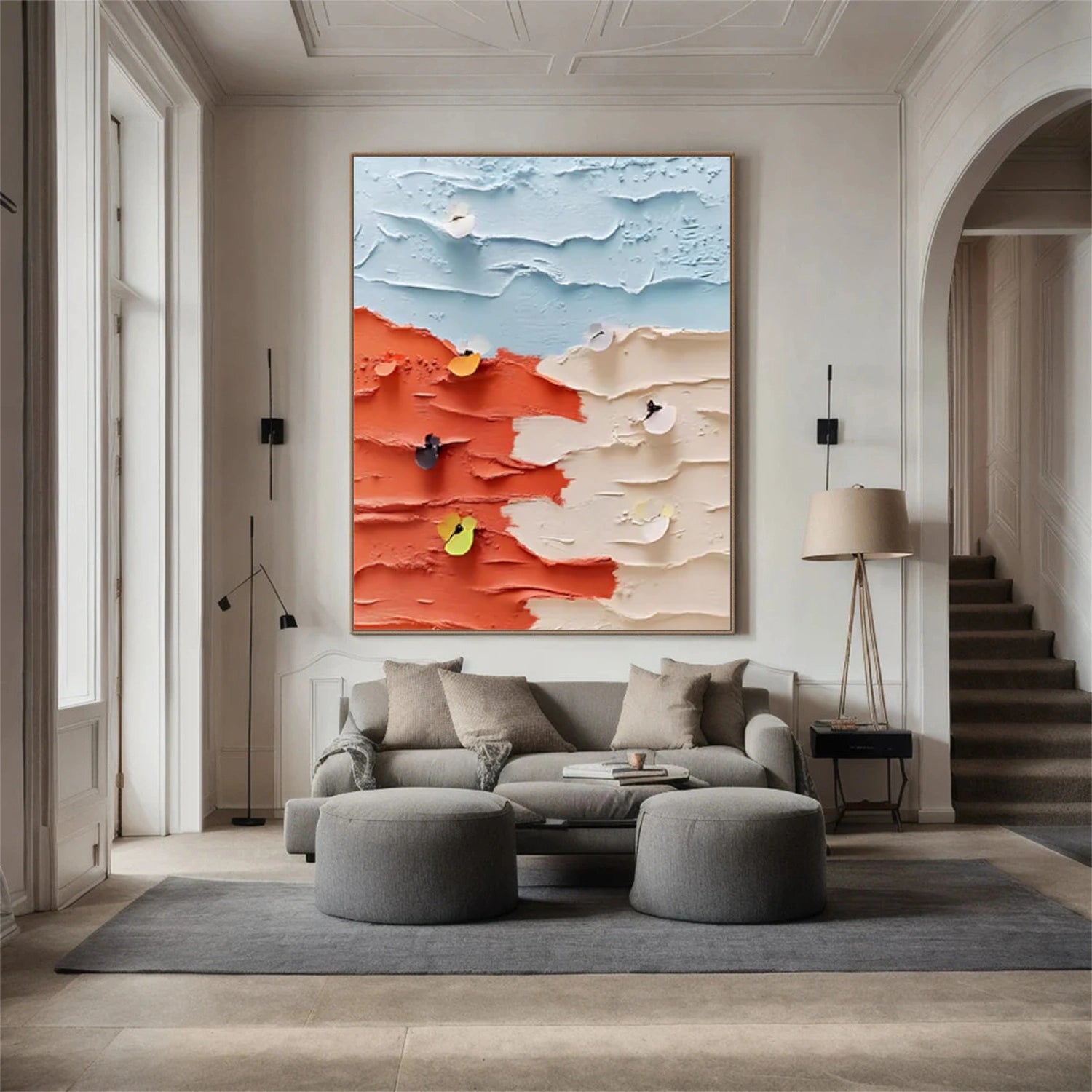 Colorful Abstract Textured Wall Art #AT110