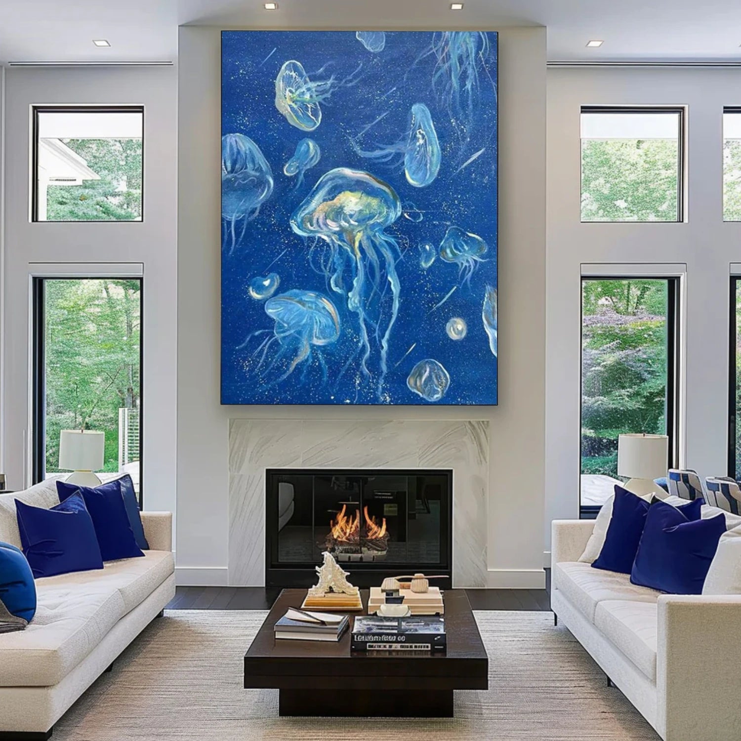 Abstract Animal Jellyfish Wall Art #AC064