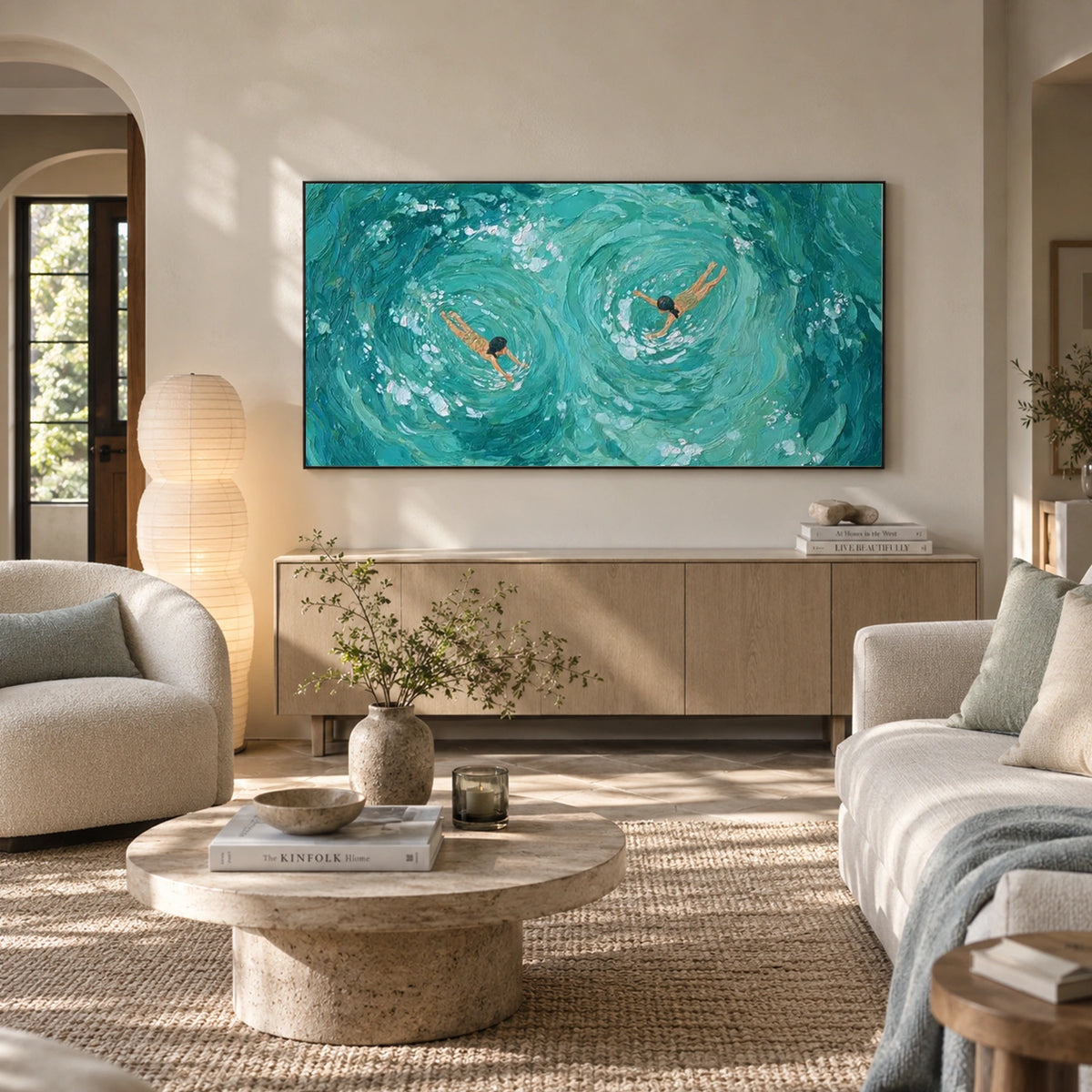 Swimming Sports Textured Wall Art #MS136
