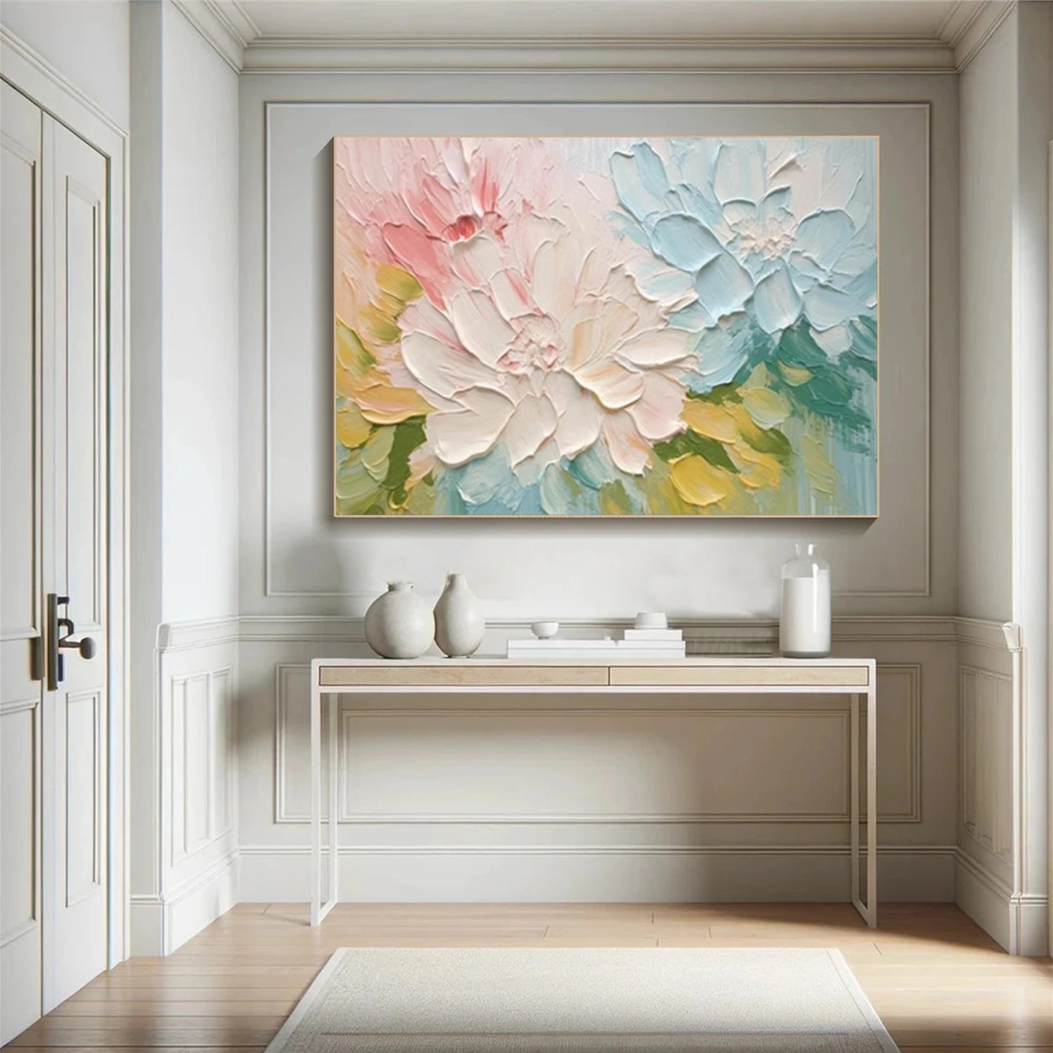 Flower Abstract Textured Wall Art #FP174