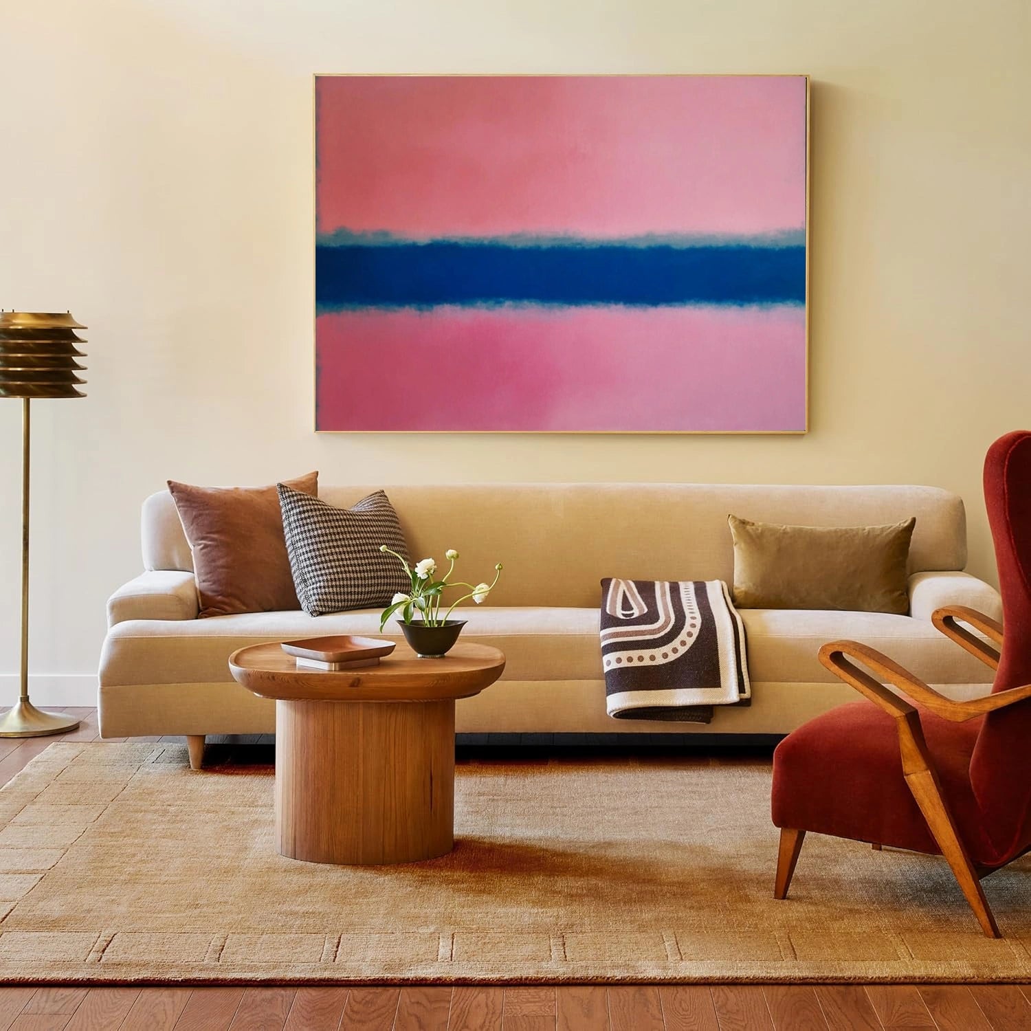 Pink Minimalist Canvas Art #MT194