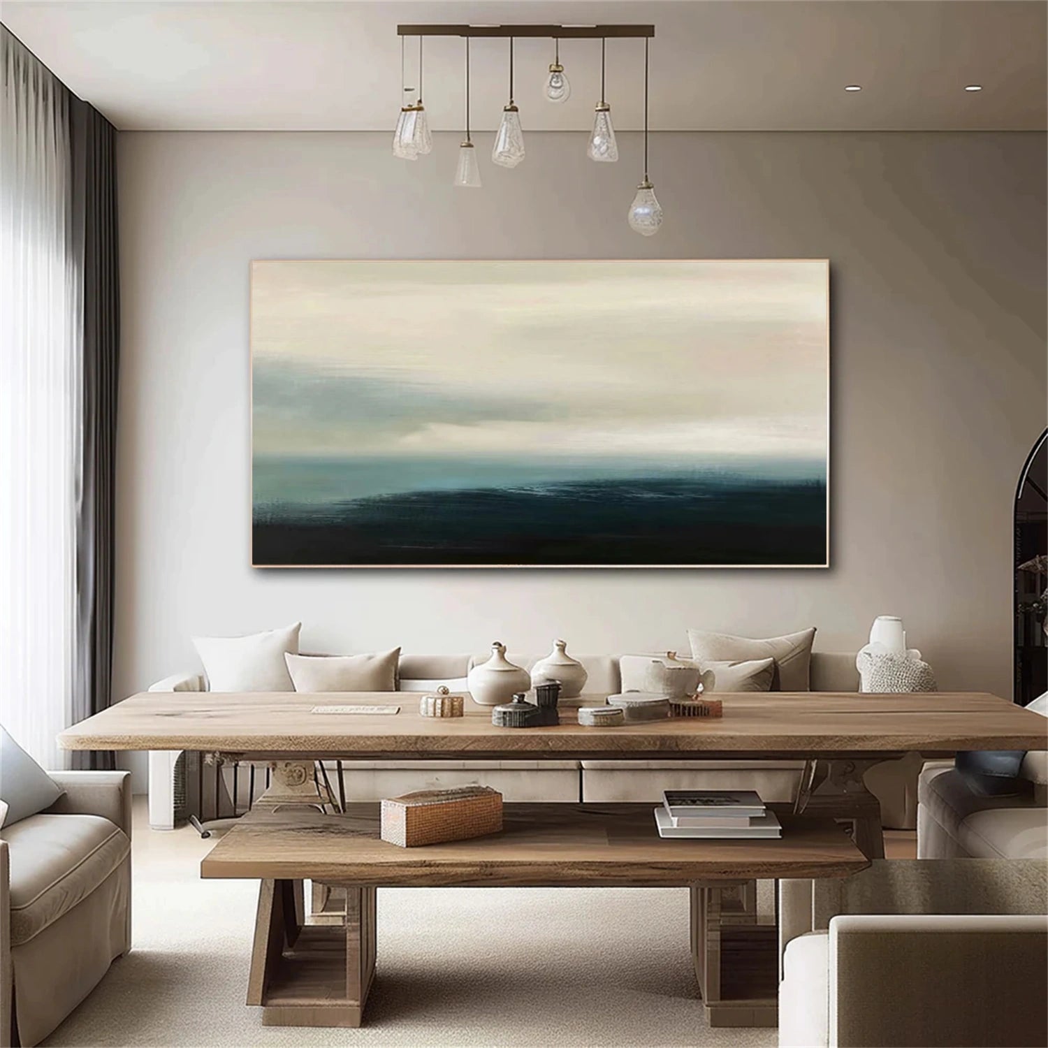 Ocean And Sky Abstract Wall Art #OS085