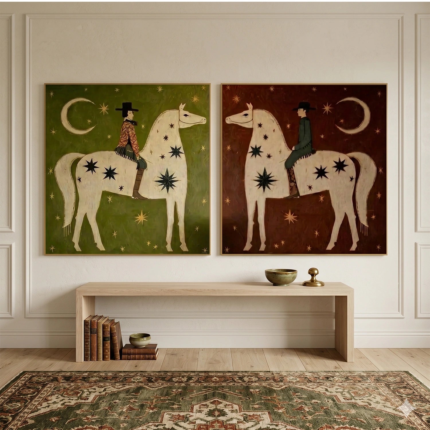 Vintage Americana Art Set of 2 #VT071