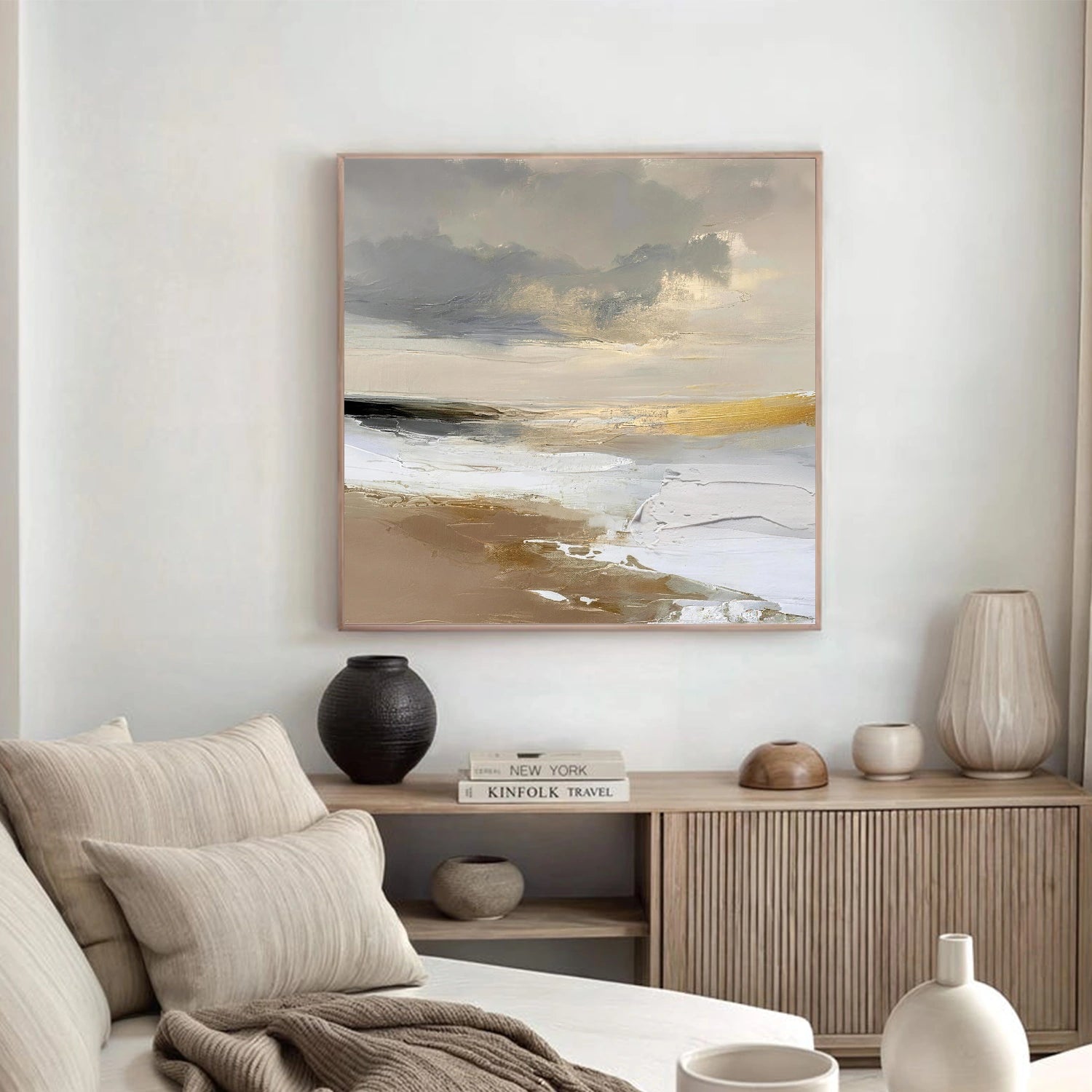 Ocean And Sky Abstract Wall Art #OS123