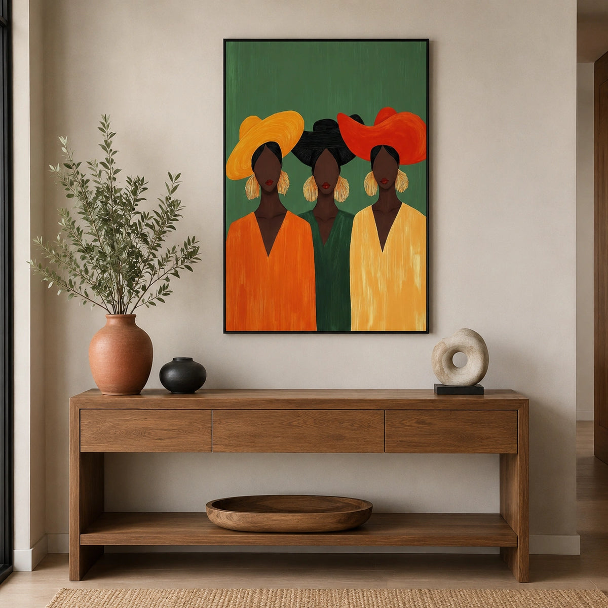 Abstract Portrait Canvas Art #AE163