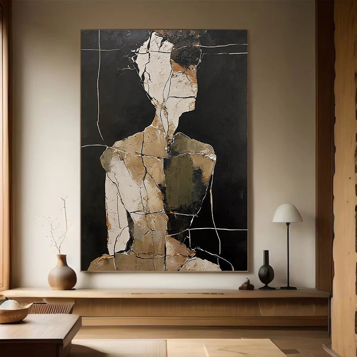 Abstract Portrait Canvas Art #AE118