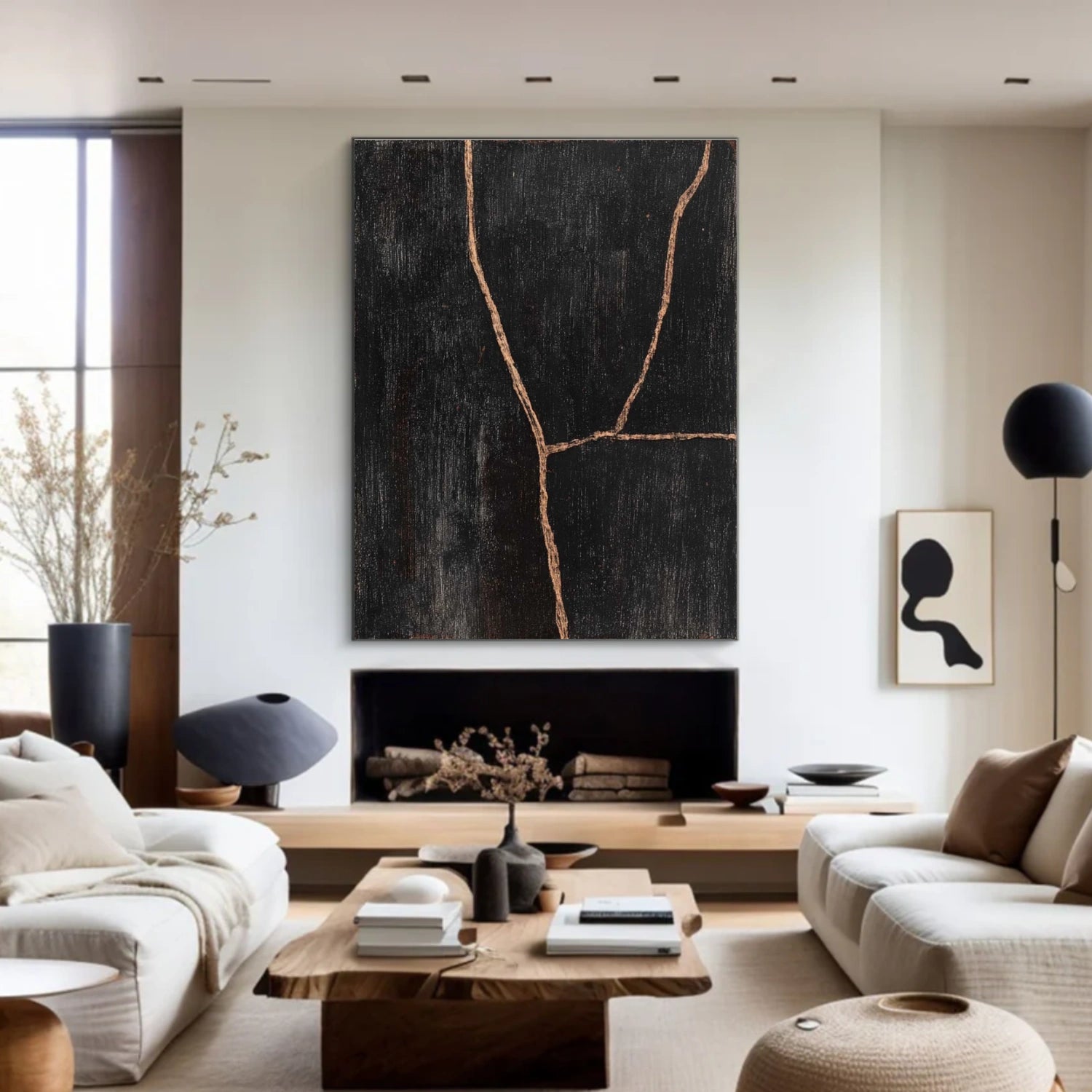 Black Minimalist Canvas Art #MT205
