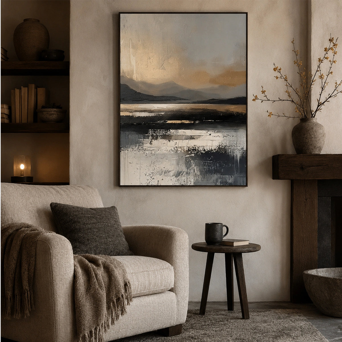 Ocean And Sky Abstract Wall Art #OS210