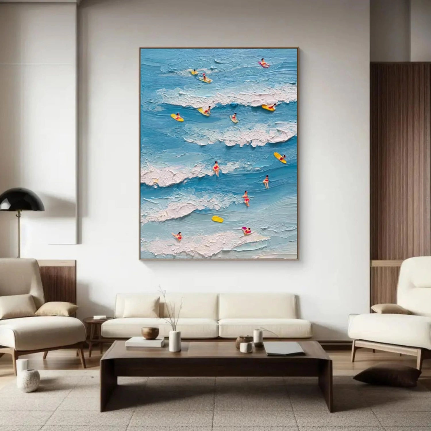 Surfing Sport Textured Wall Art #MS099