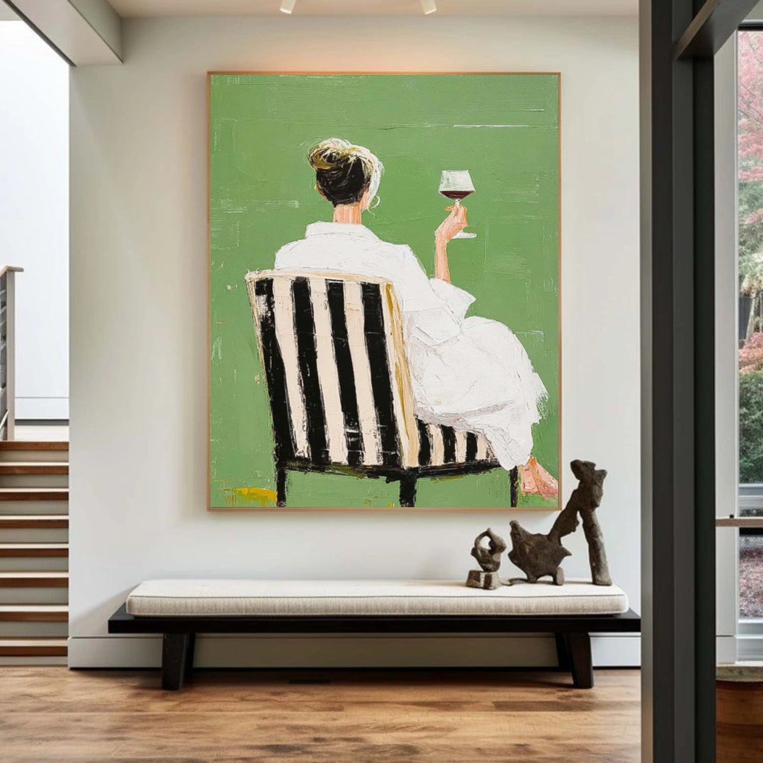 Abstract Portrait Canvas Art #AE112