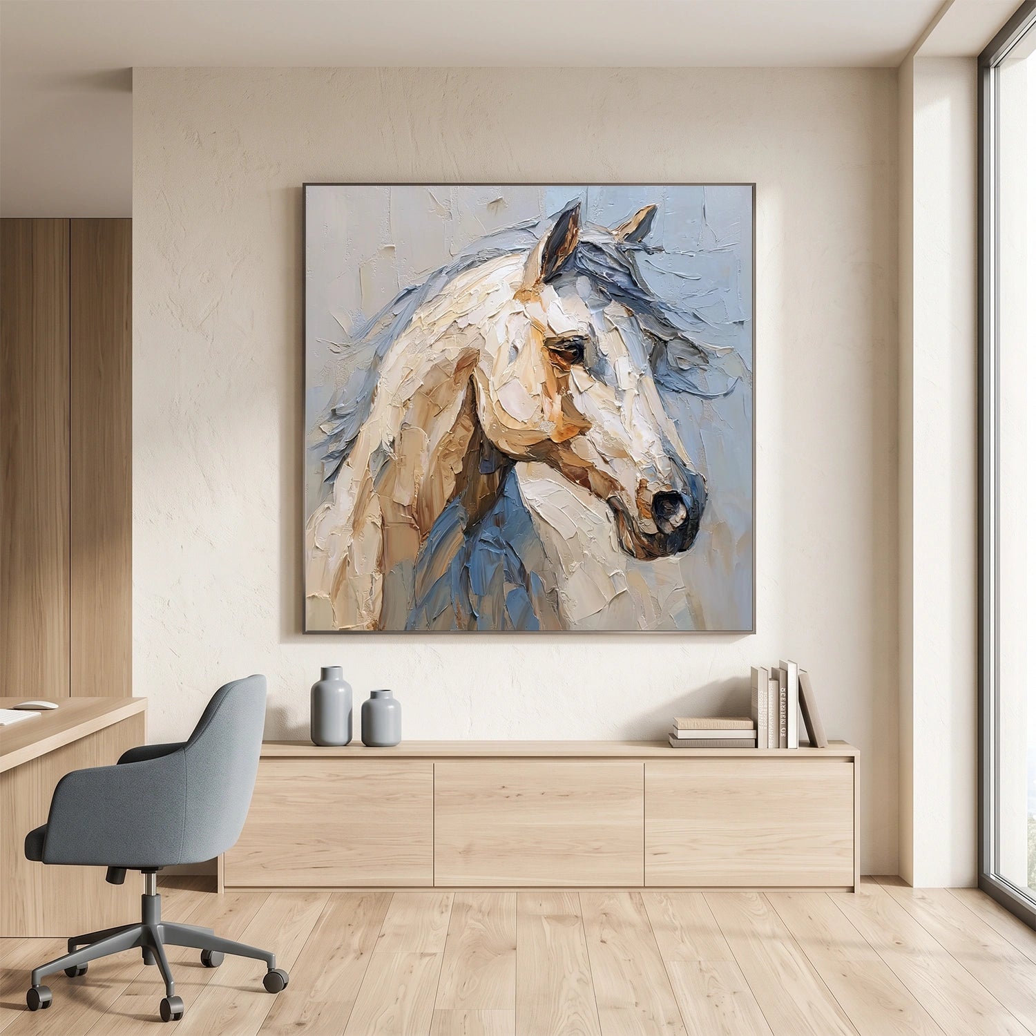 Abstract Animal Horse Textured Wall Art #AC139