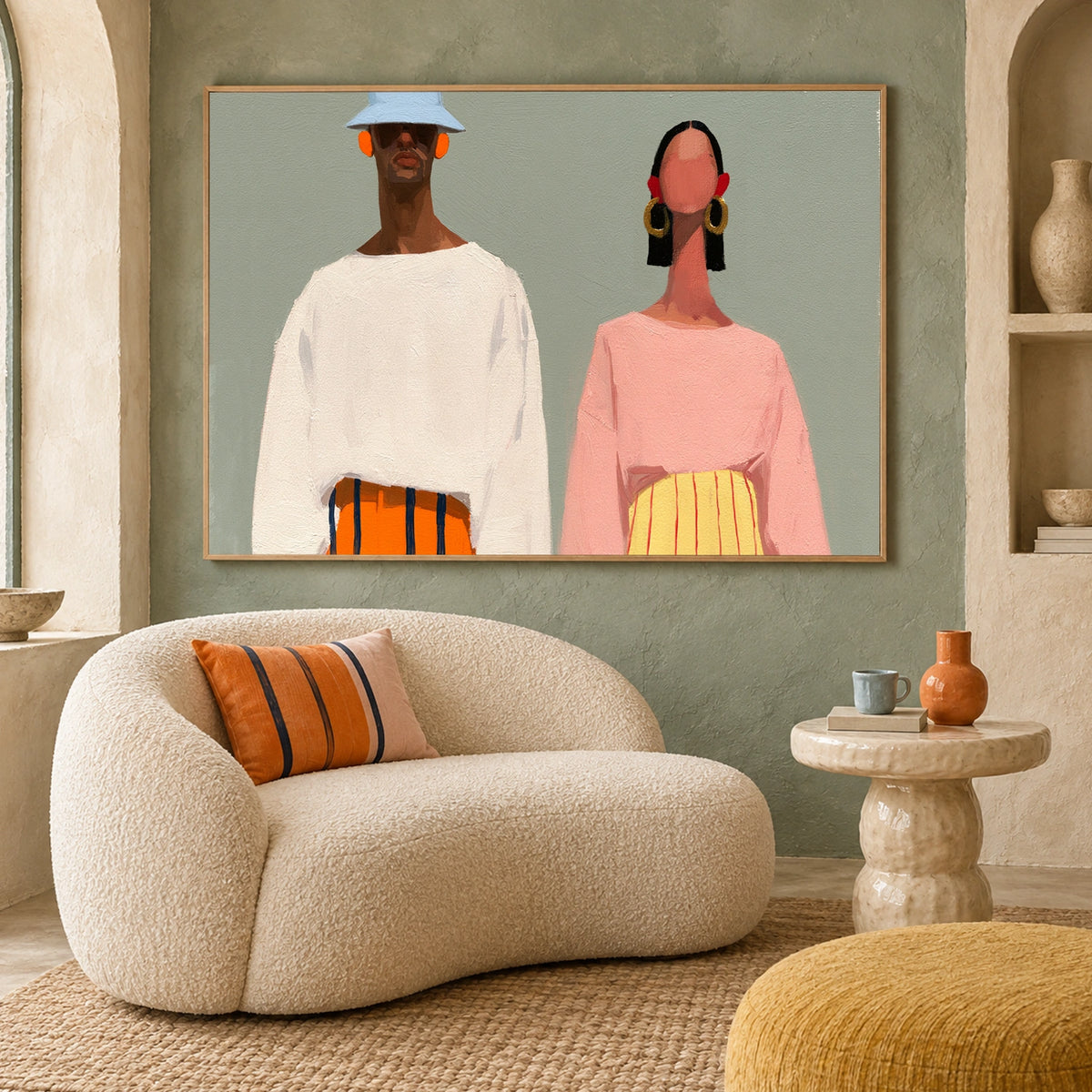 Abstract Portrait Canvas Art #AE184