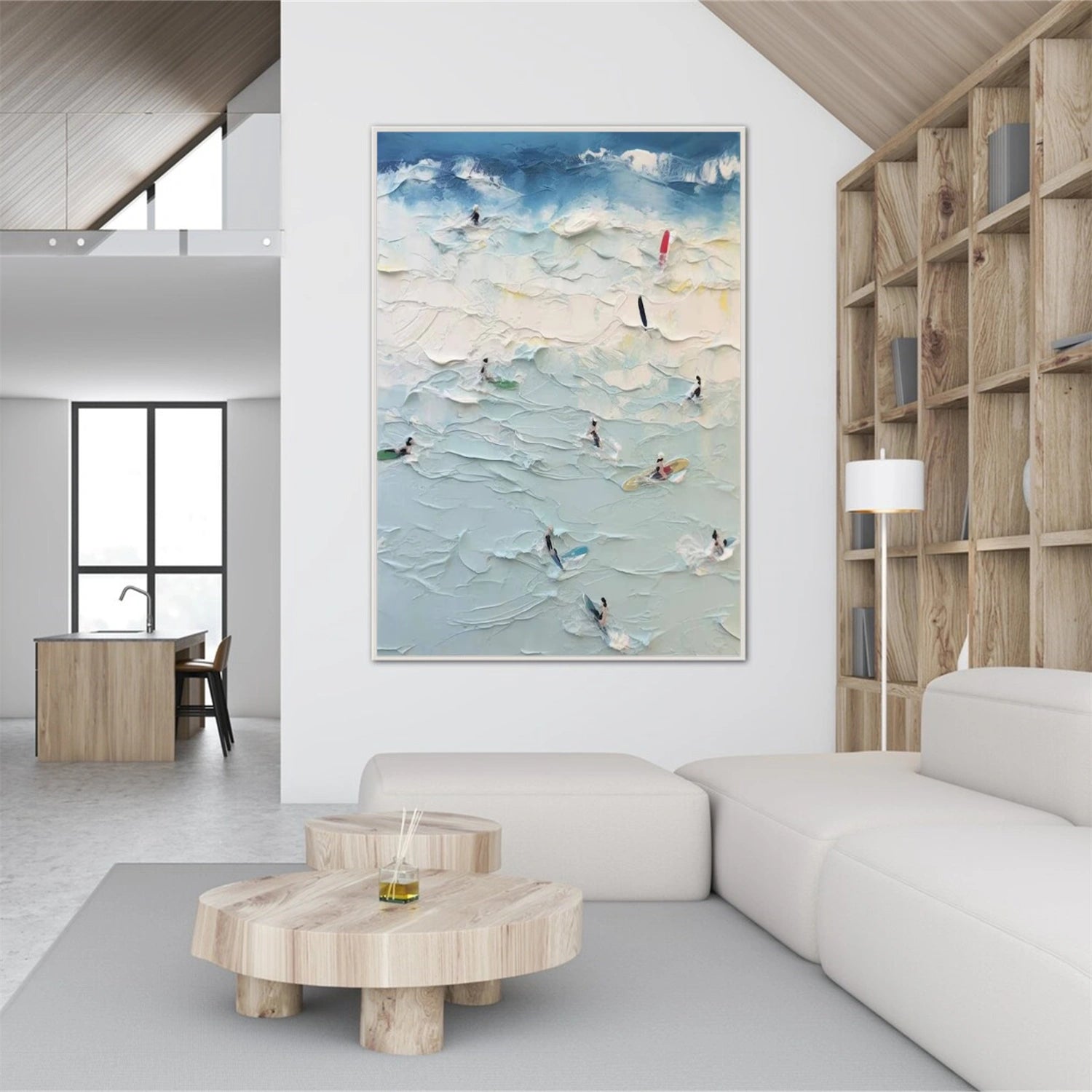 Surfing Sport Textured Wall Art #MS014