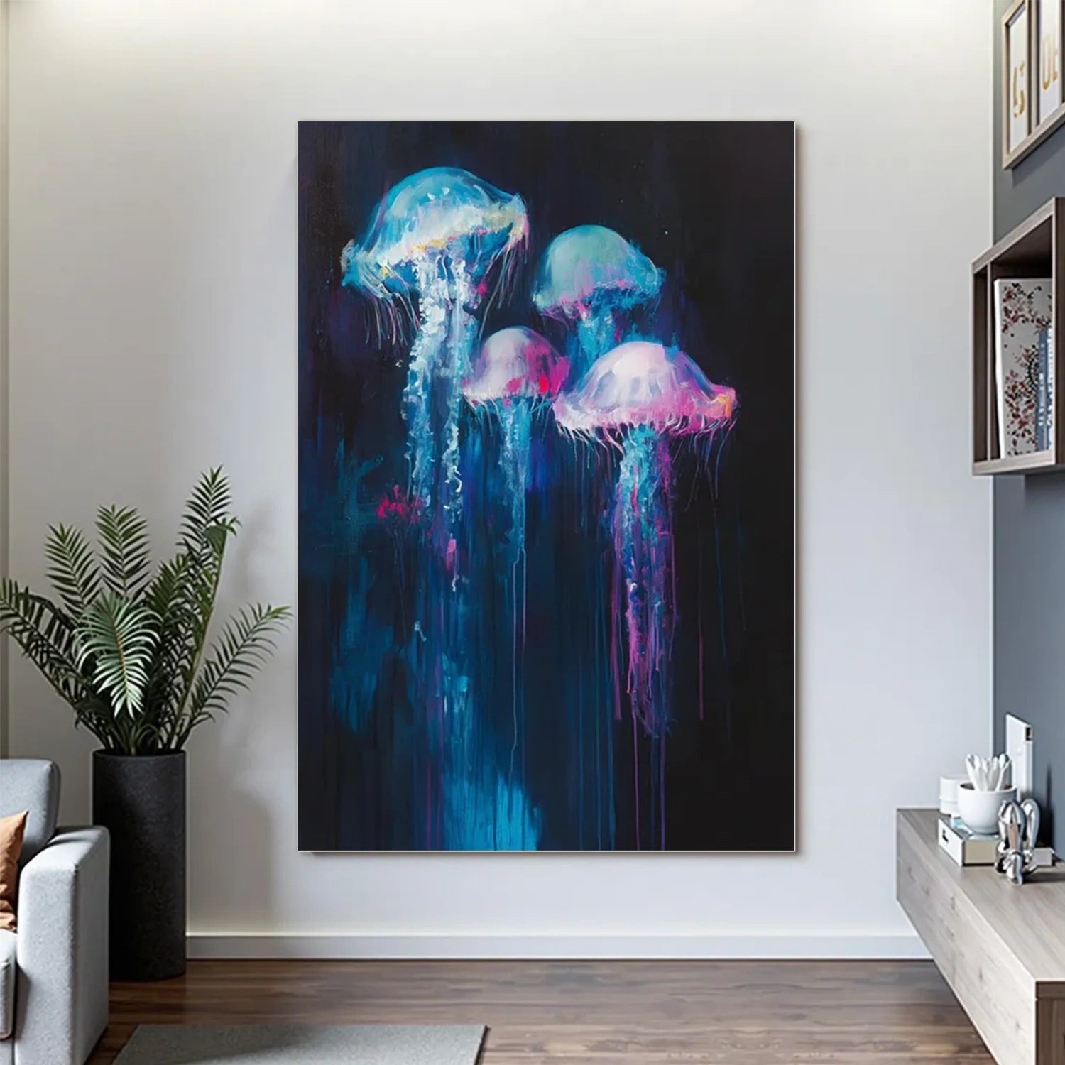 Abstract Animal Art Jellyfish Wall Art #AC041