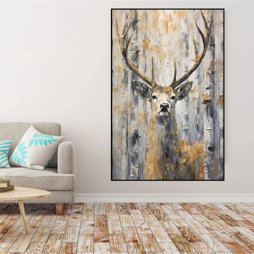 Animal Textured Canvas Art Painting #AC025