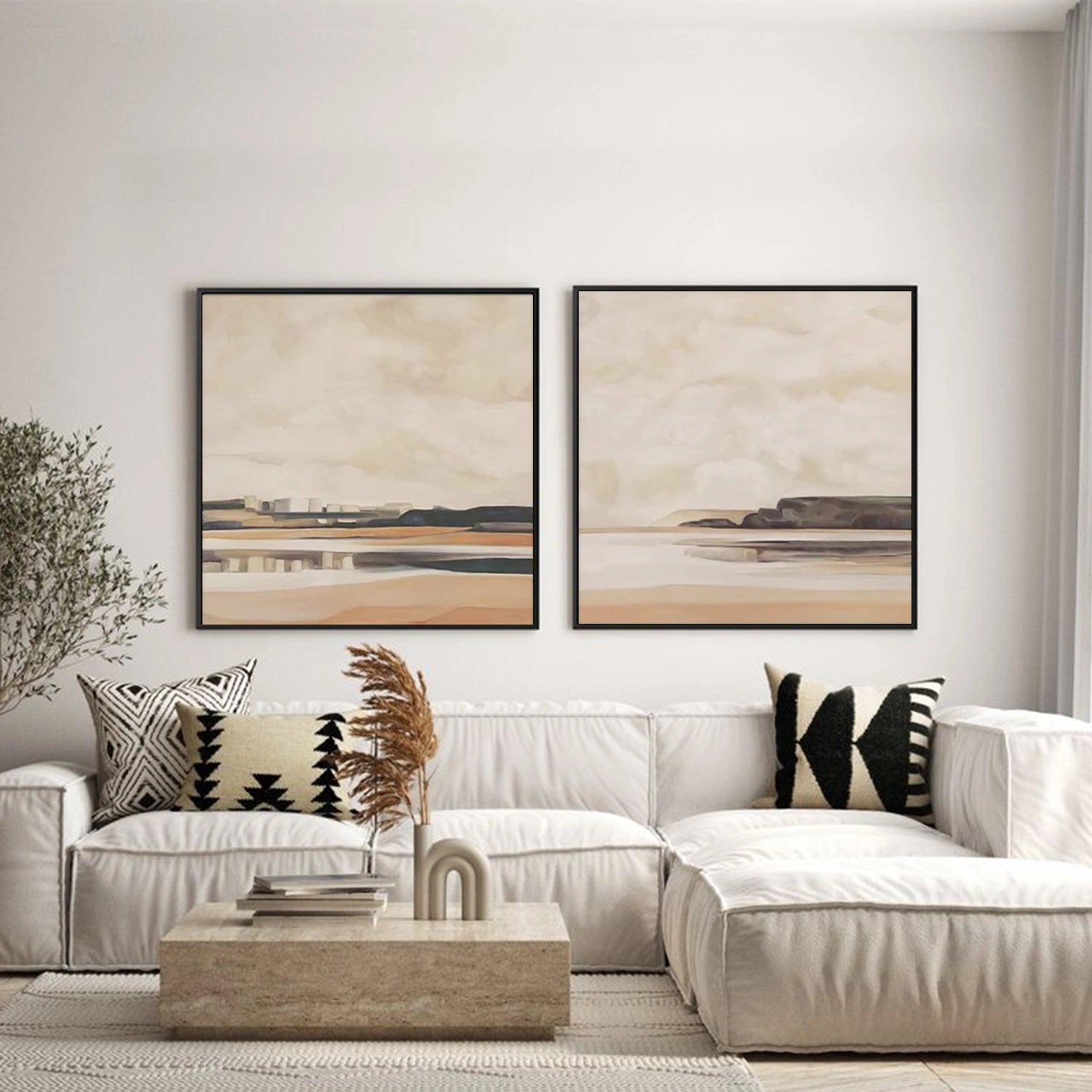 Abstract Canvas Wall Art Set of 2 #AP323