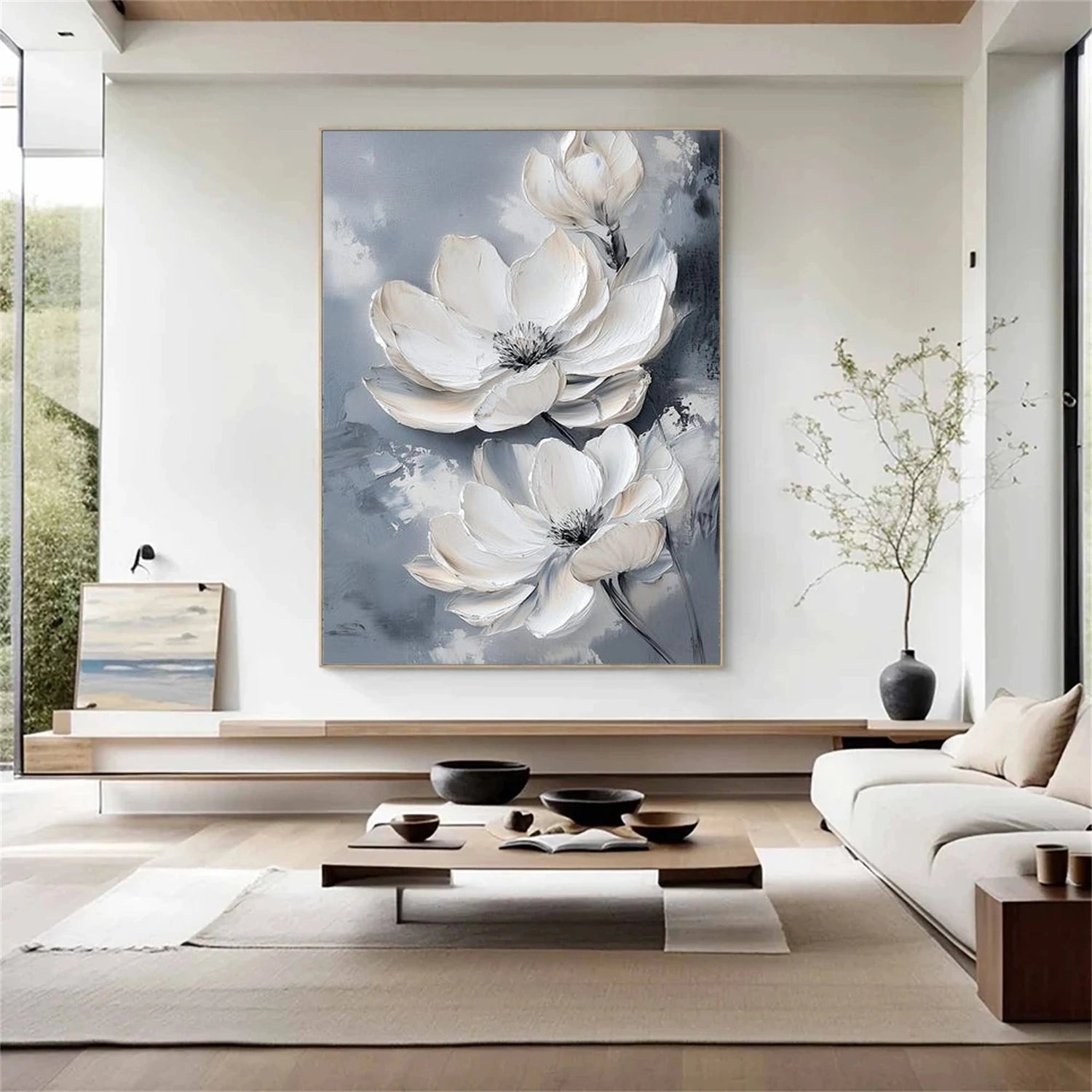 Flower Abstract Textured Wall Art #FP185
