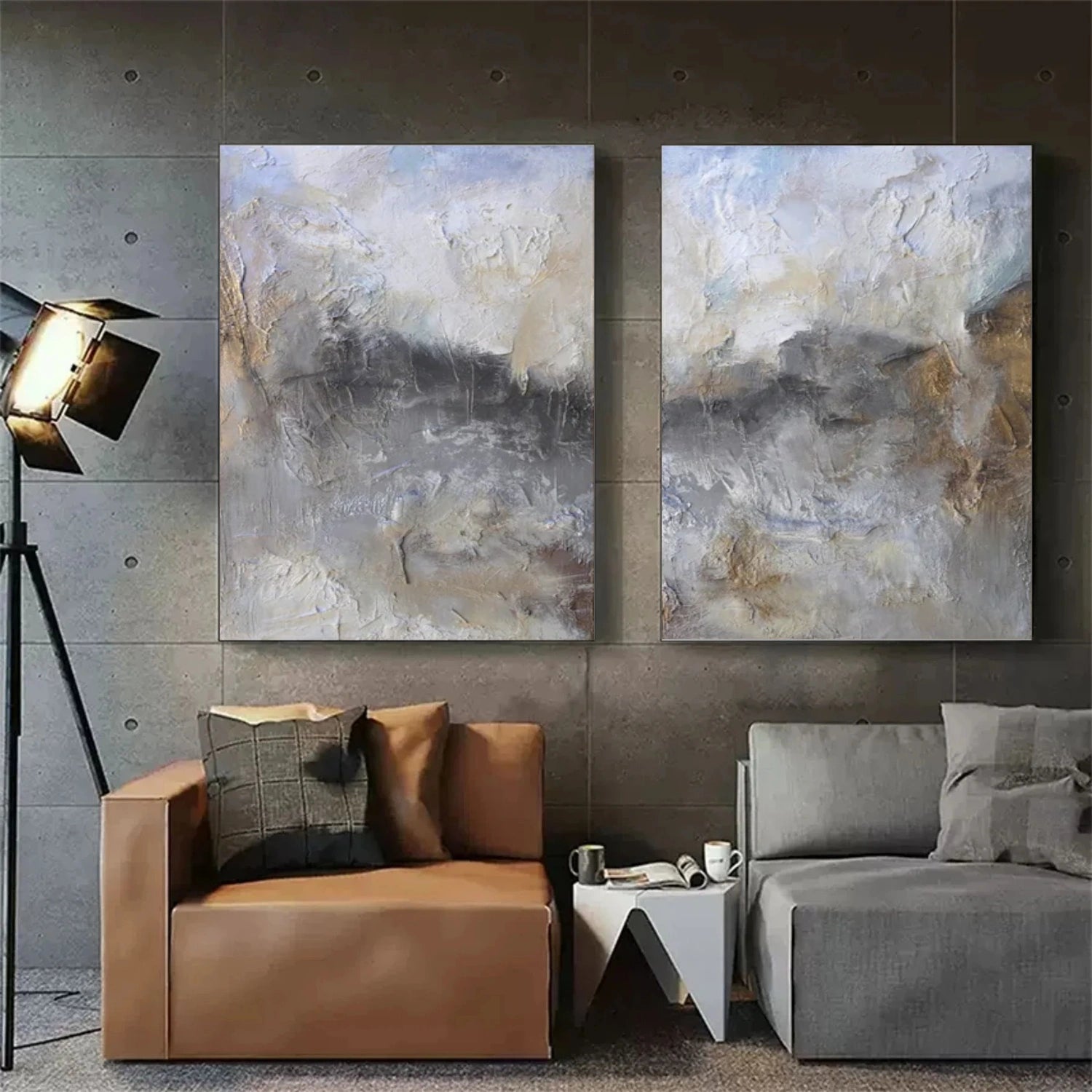 Abstract Canvas Wall Art Set of 2 #AP262