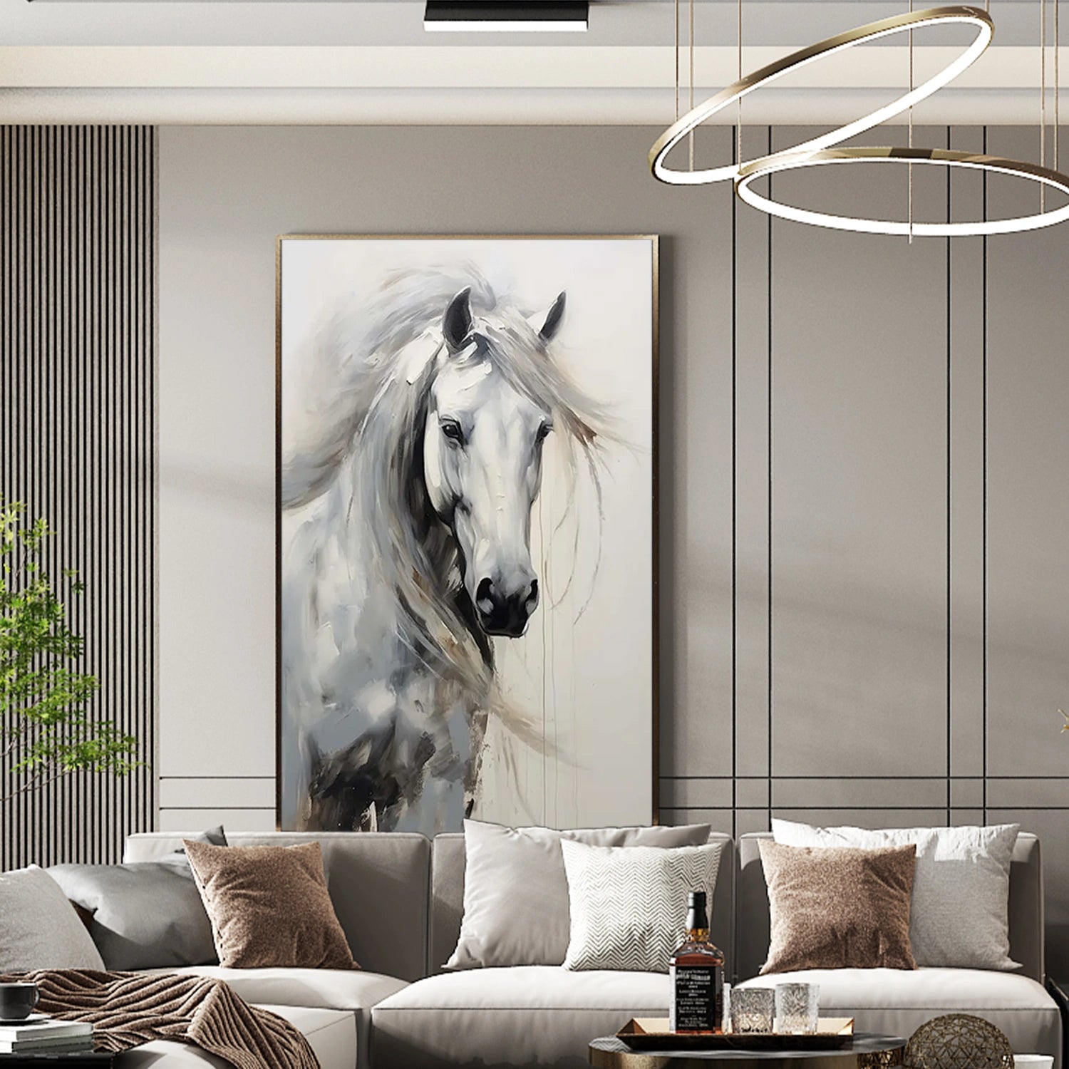 Abstract Animal Horse Wall Art #AC049