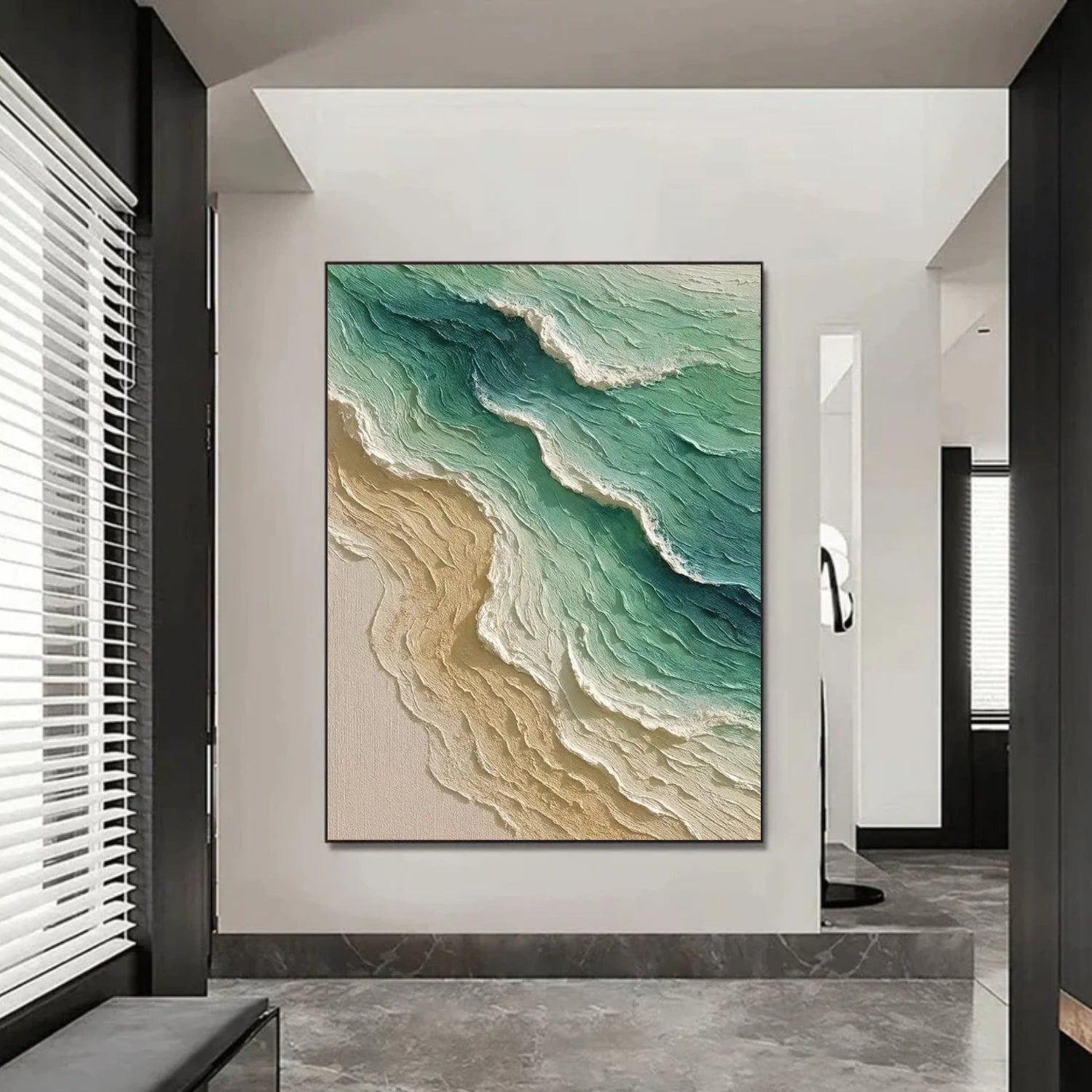 Ocean Abstract Textured Wall Art #OP043