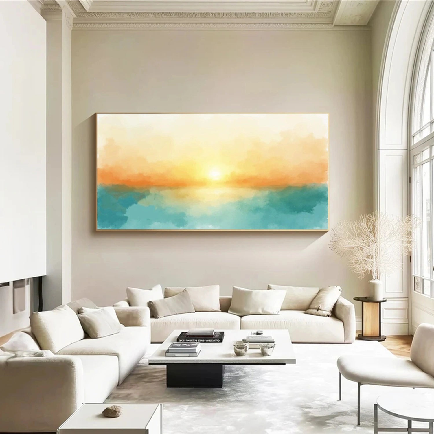Ocean And Sky Abstract Wall Art #OS127
