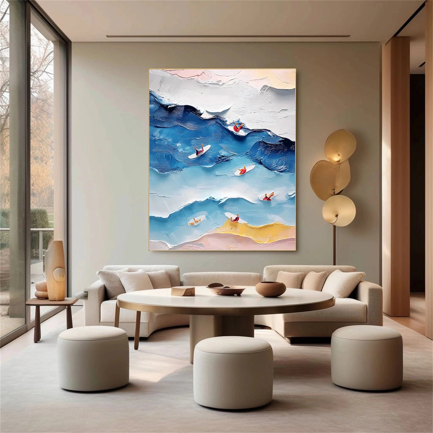 Swimming Sport Textured Wall Art #MS010