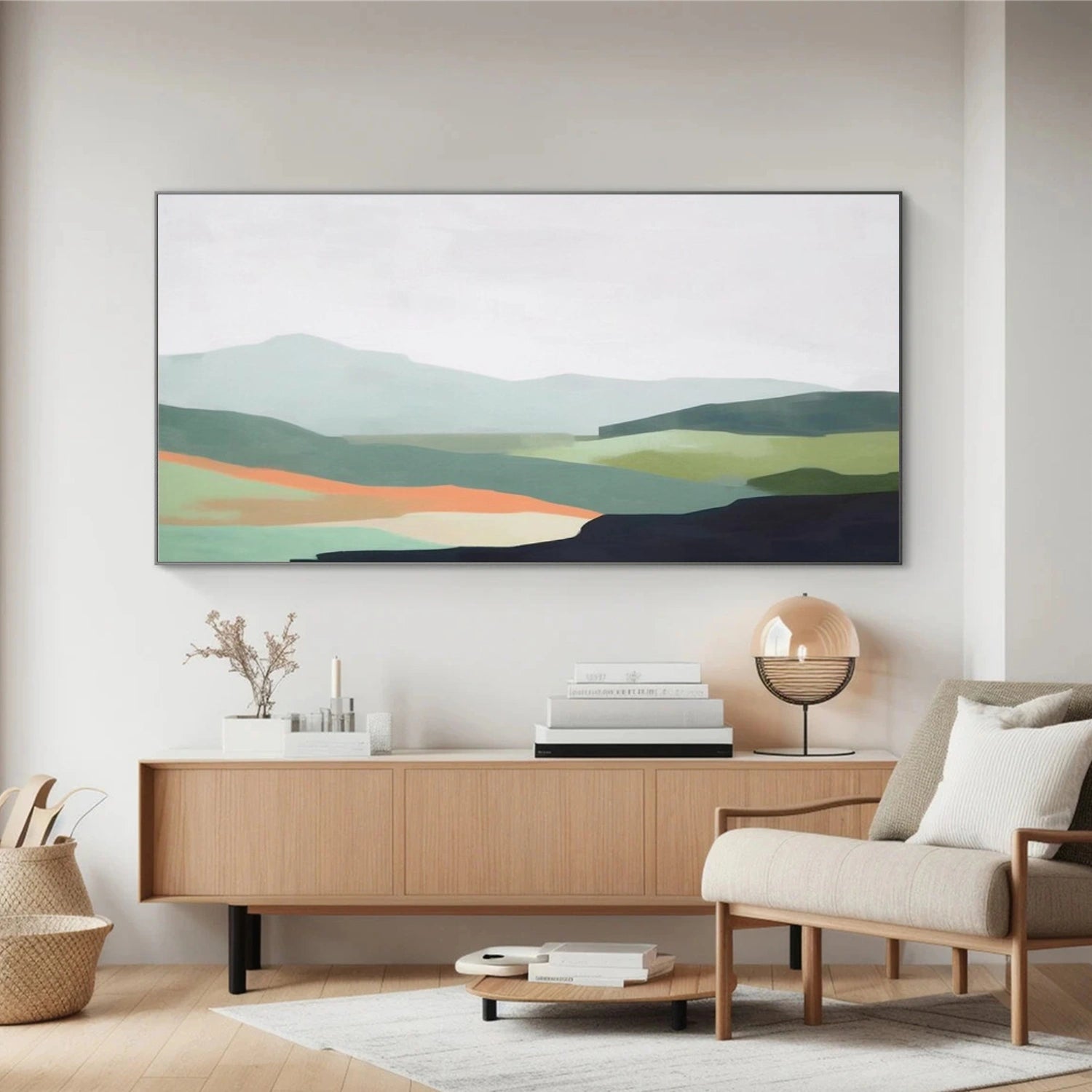 Abstract Mountain Canvas Art #MO036