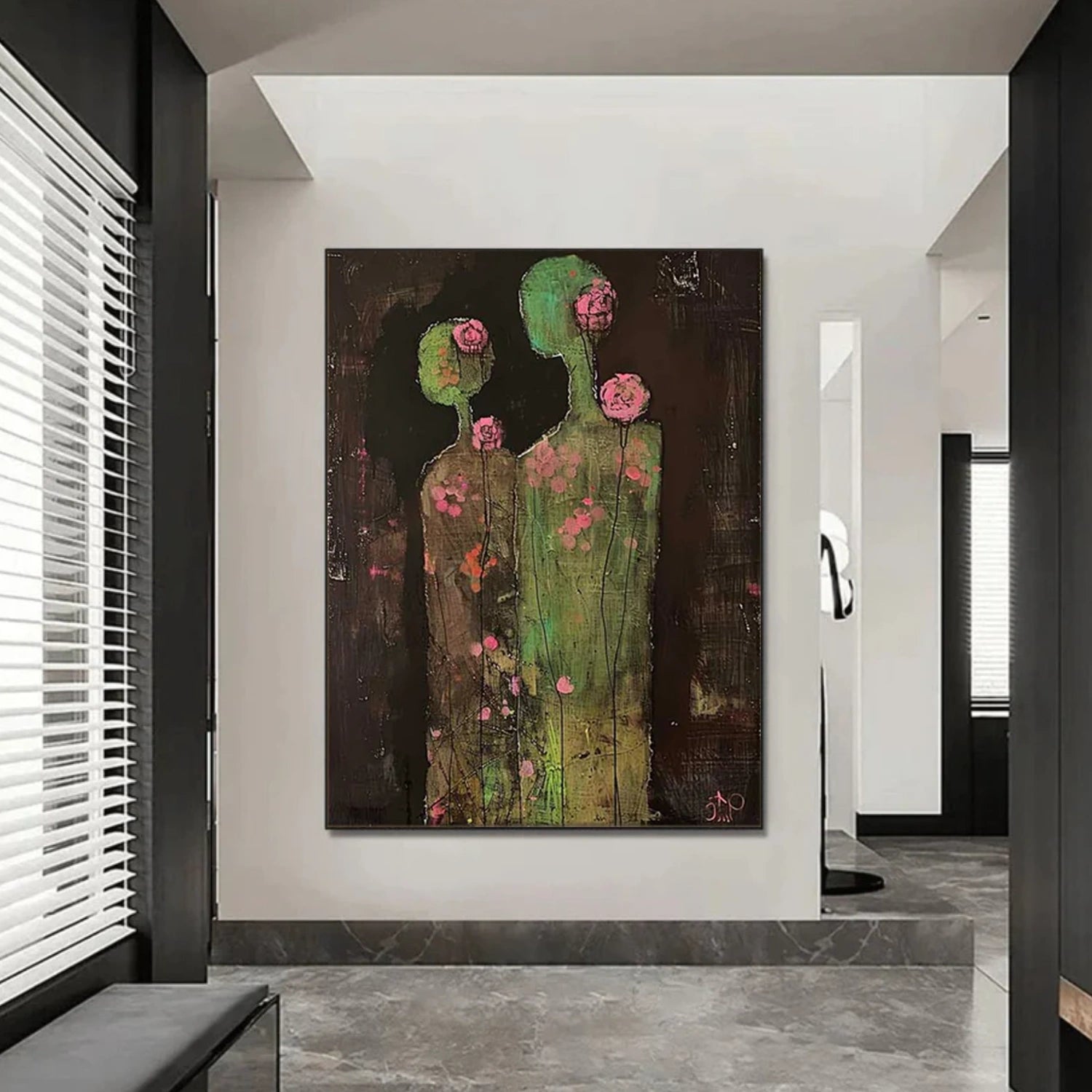 Abstract Portrait Canvas Art #AE081