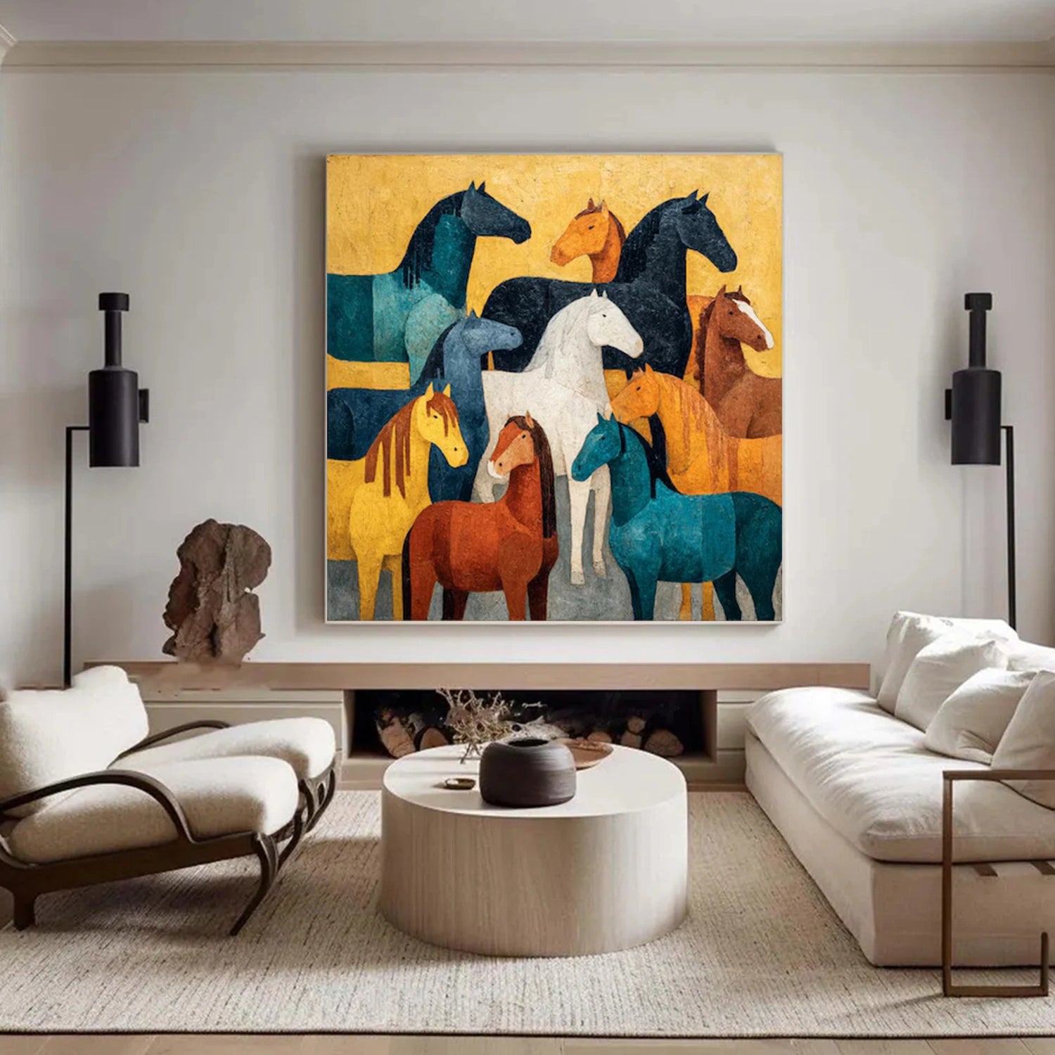 Abstract Animal Horse Wall Art #AC077