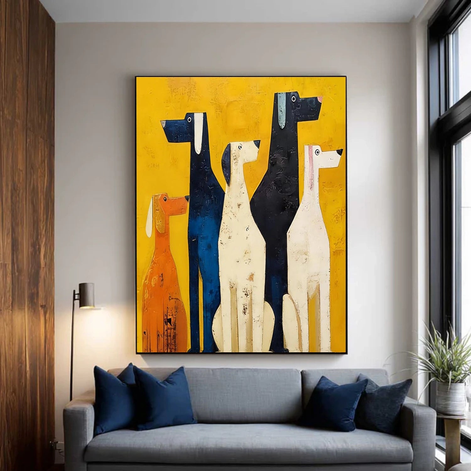 Abstract Animal Dog Wall Art #AC113