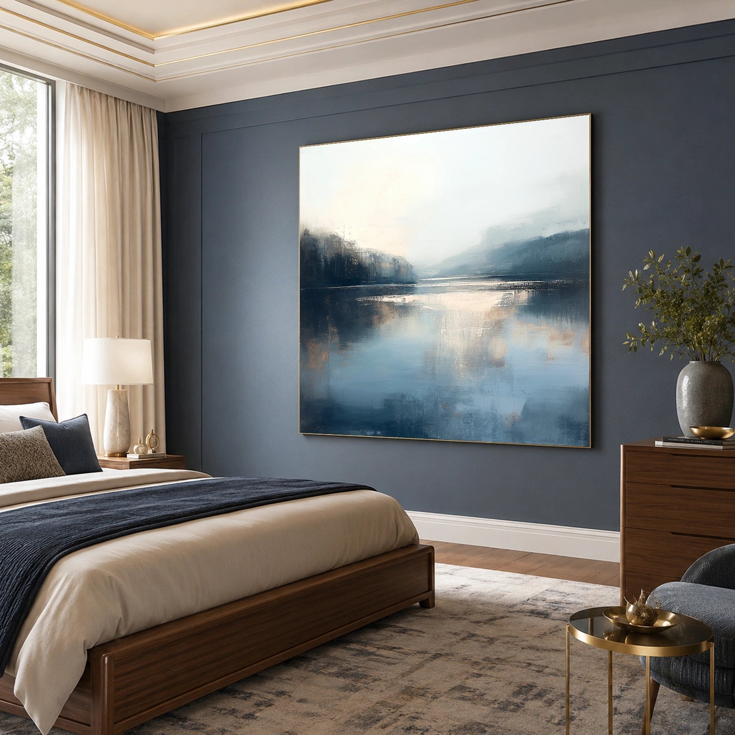 Ocean And Sky Abstract Wall Art #OS178