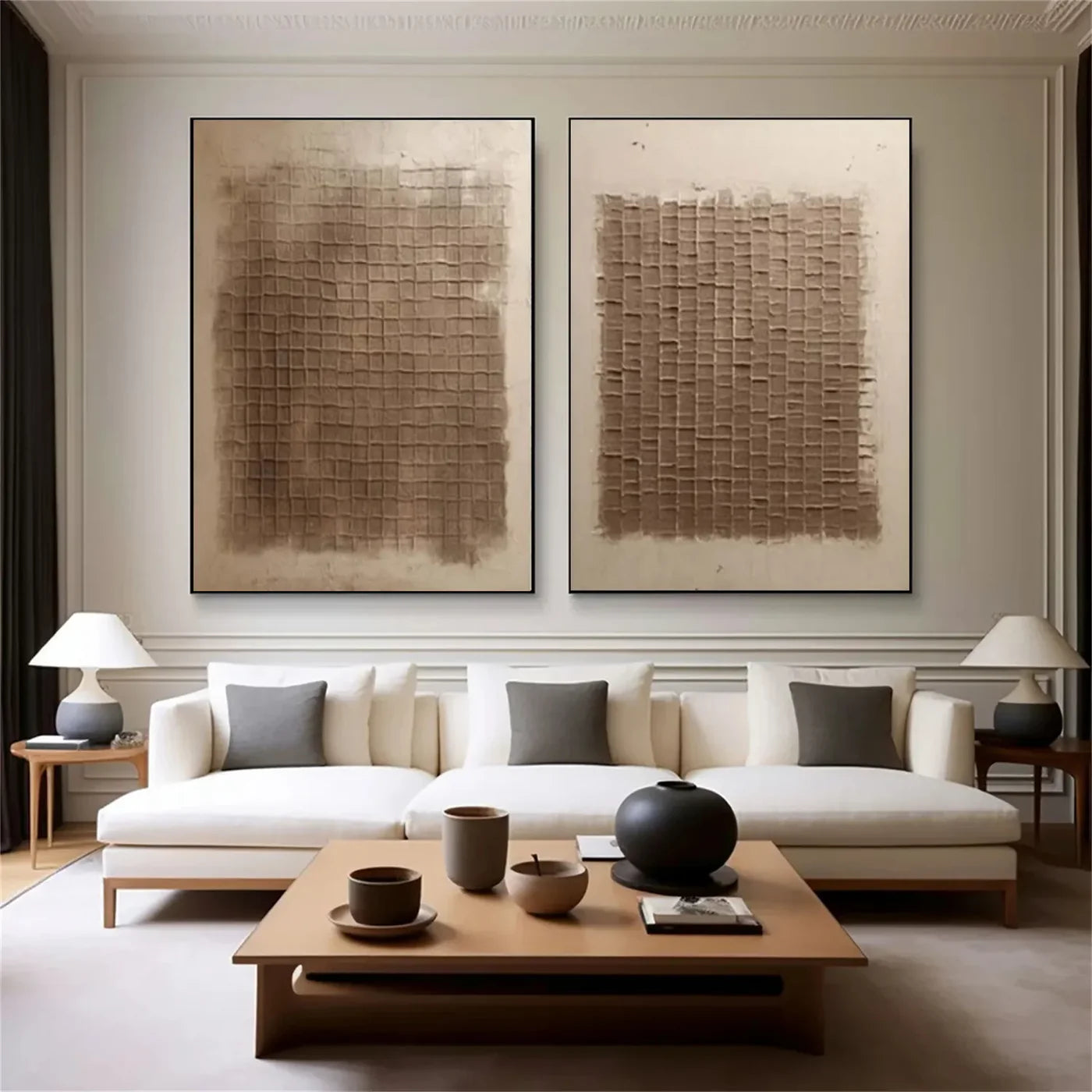 Wabi Sabi Texture Canvas Art Set of 2 #WS043