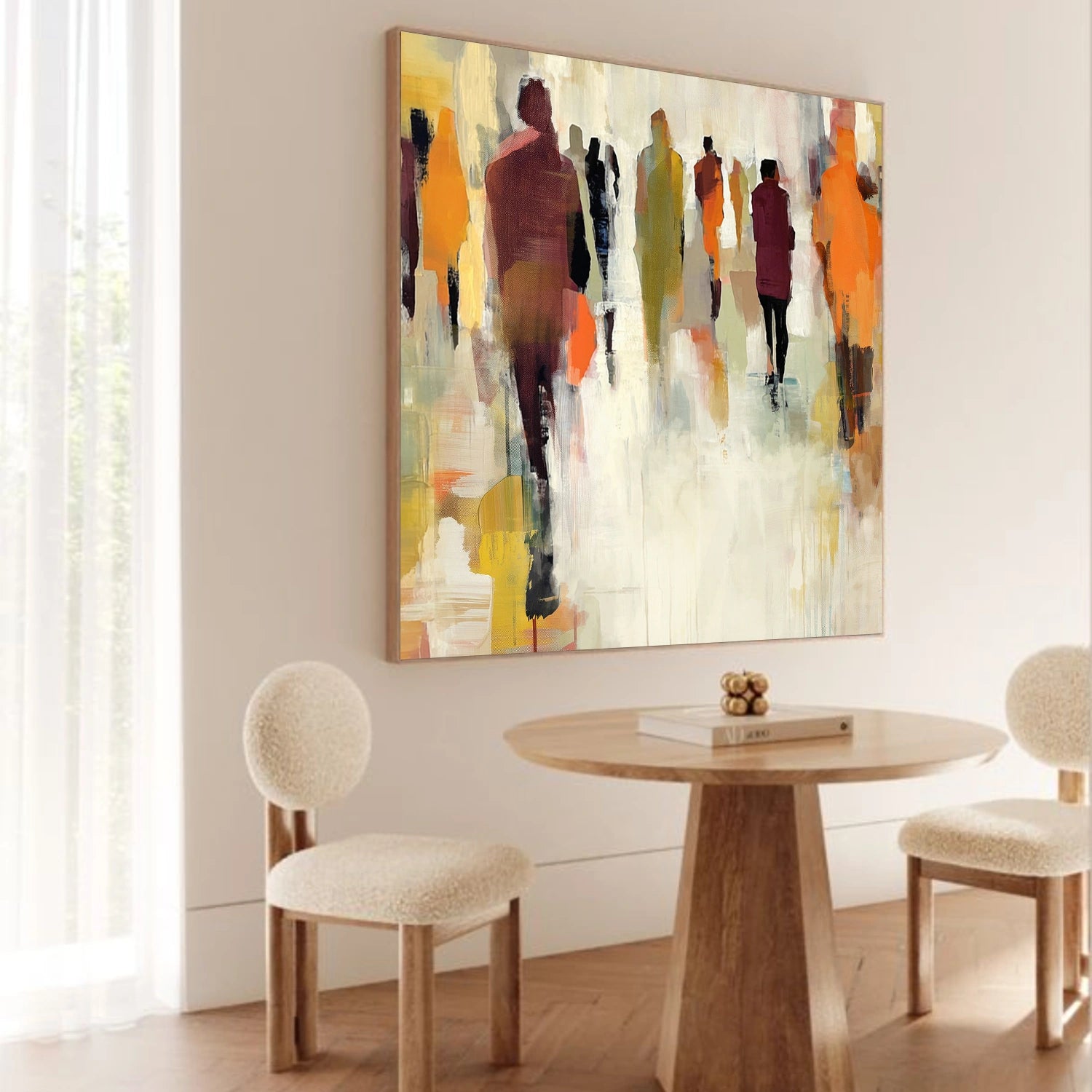 Colorful Abstract People Canvas Art #AE075