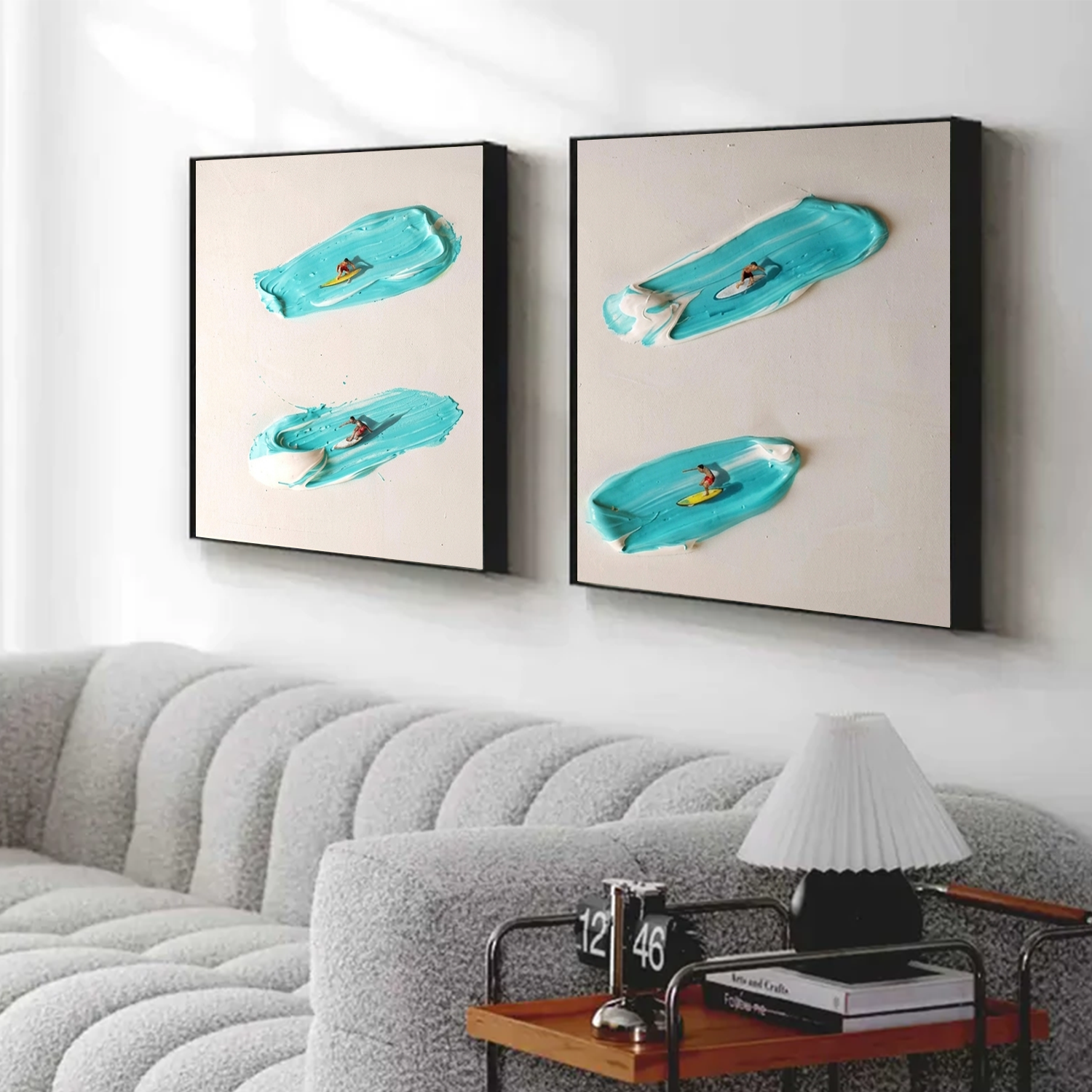 Surfing Sport Textured Wall Art Set of 2 #MS111